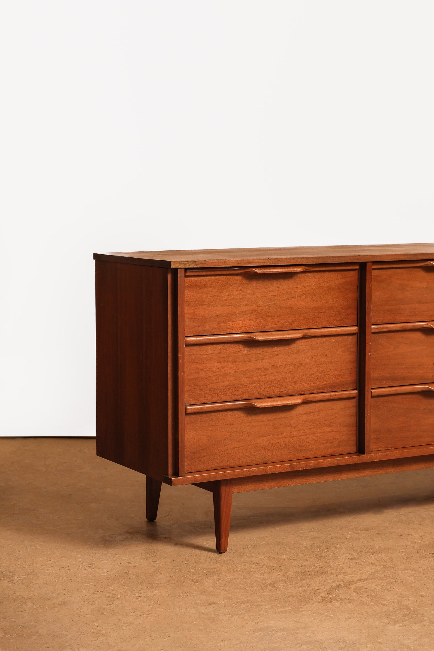 MCM Dark Walnut Wide Dresser