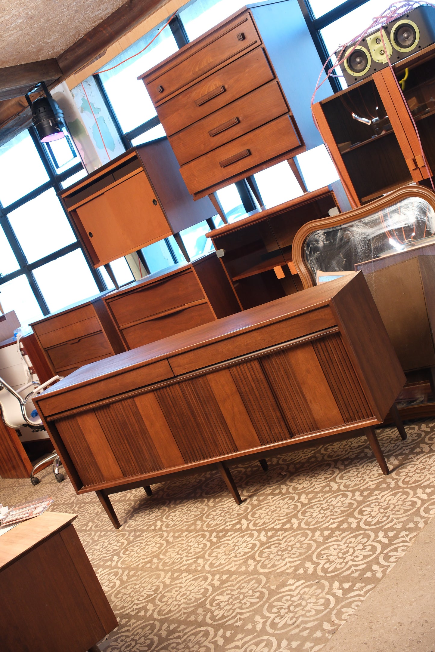 MCM Dark Walnut Dresser by Honderich