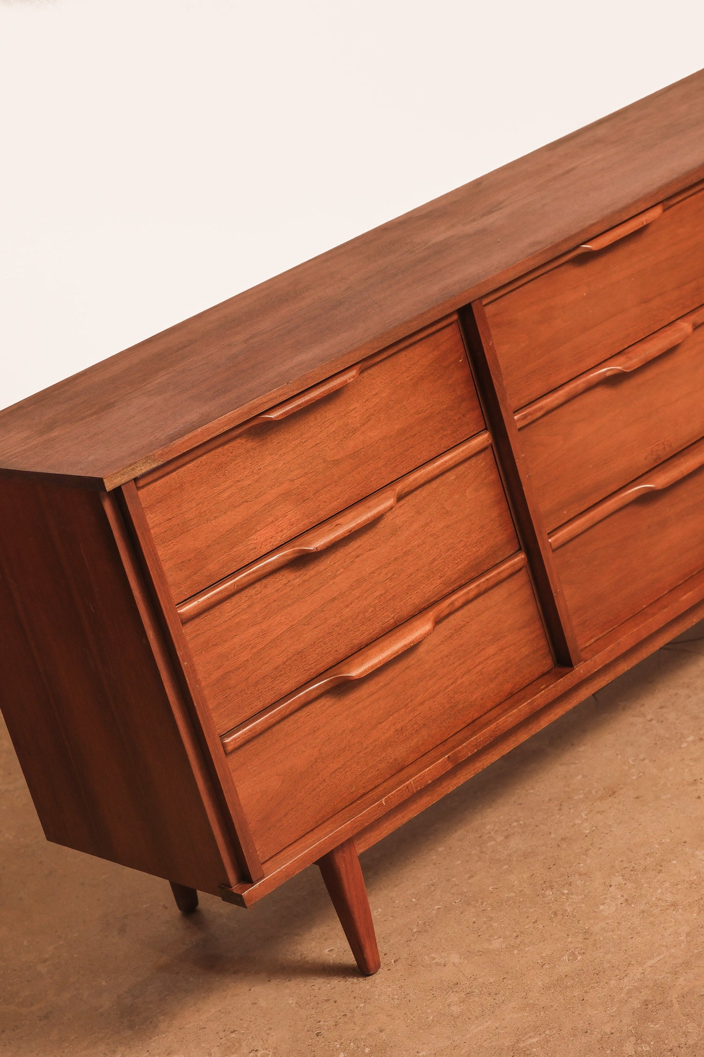 MCM Dark Walnut Wide Dresser