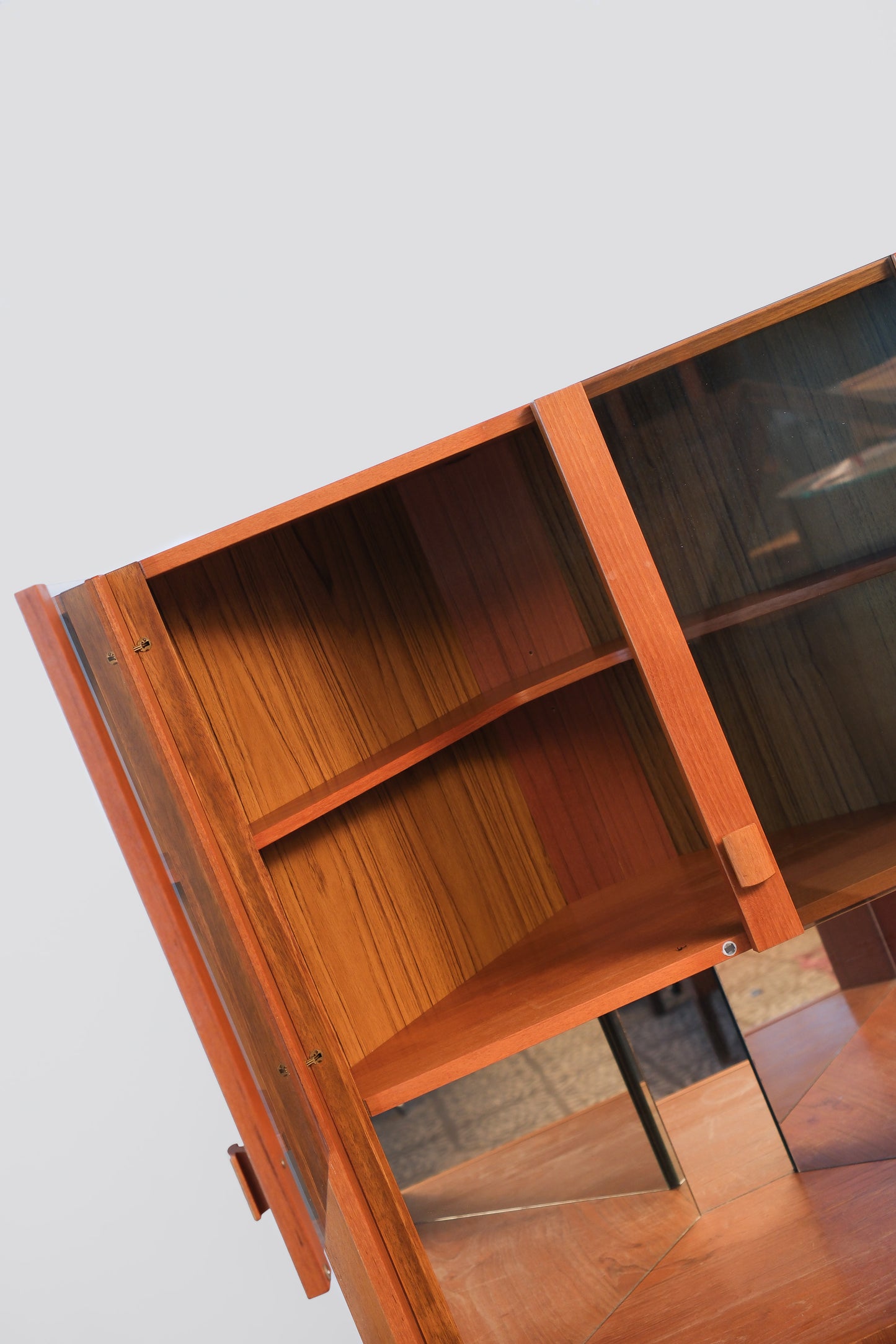 MCM Teak Corner Cabinet