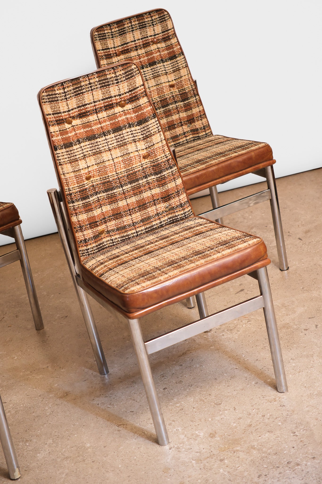 MCM Retro Chrome Chair Set
