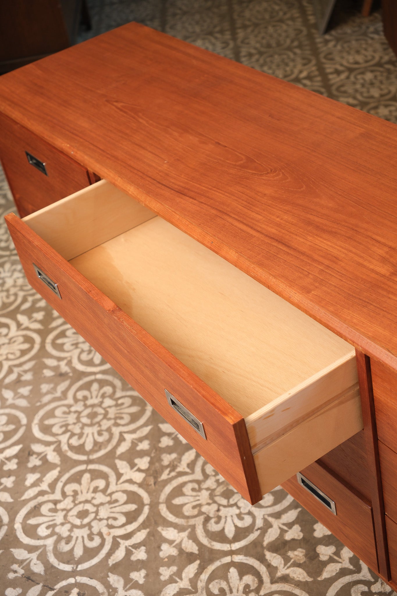 MCM Teak Black Base Contemporary Dresser