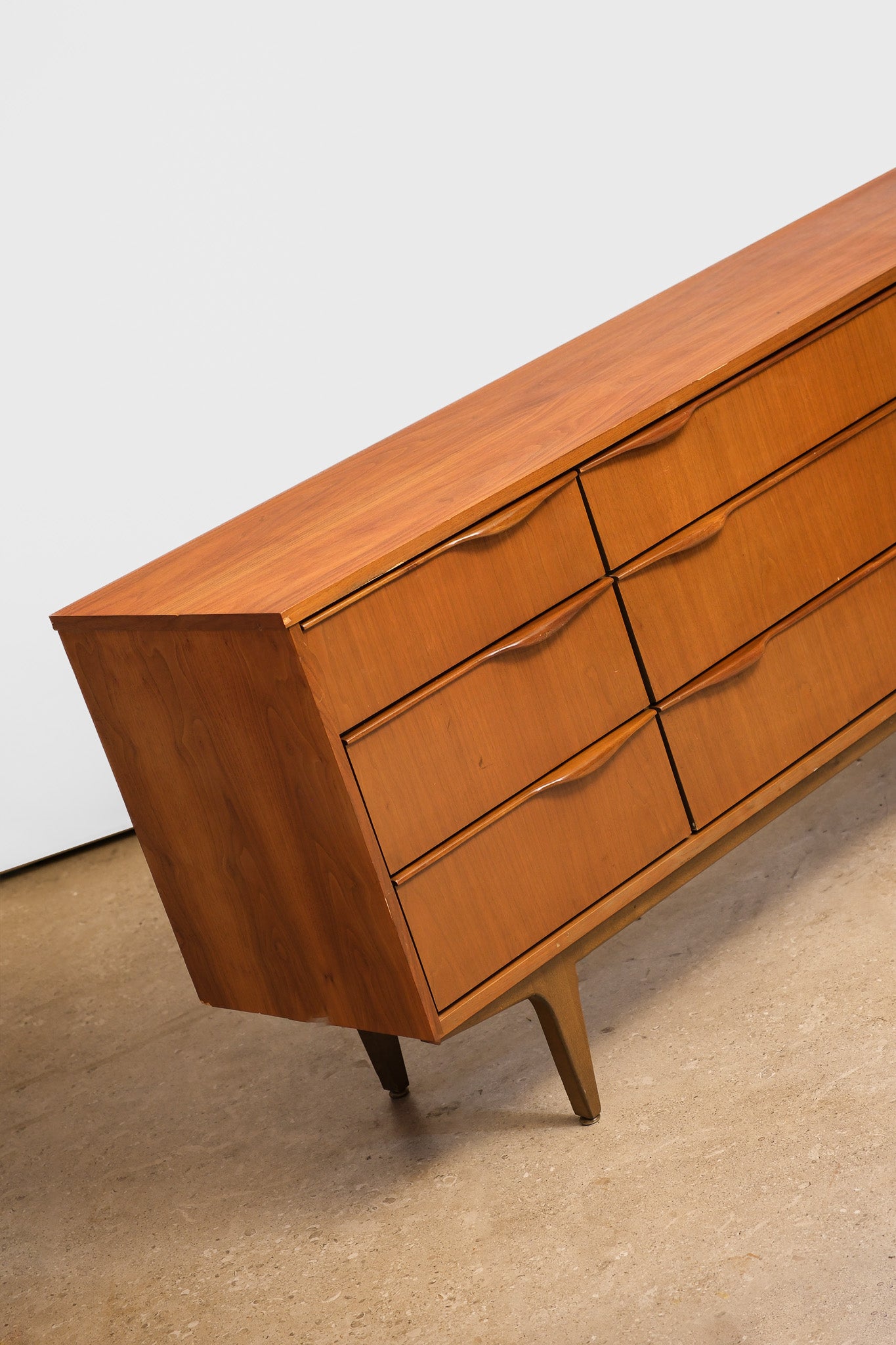 MCM Walnut Minimal Dresser