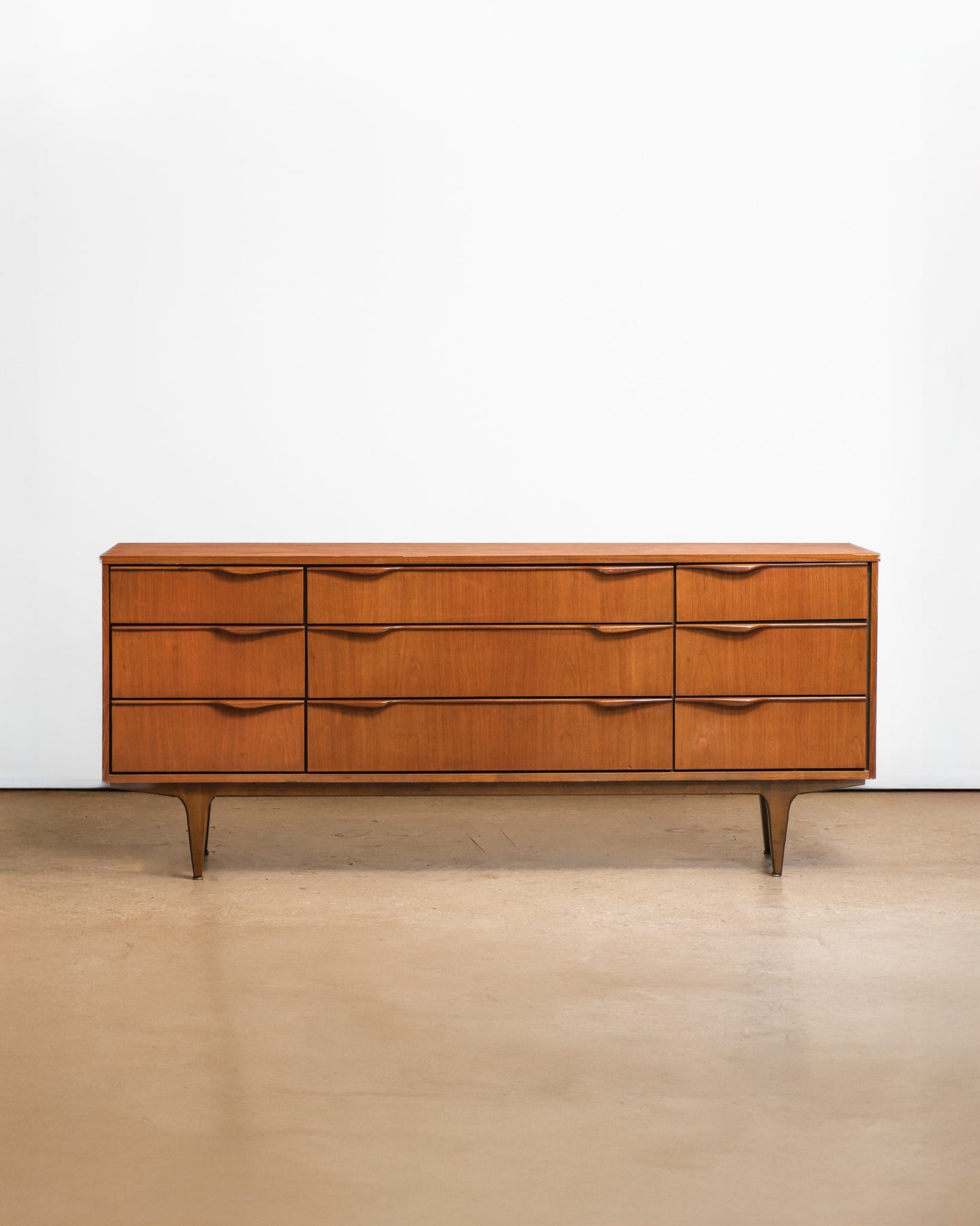 MCM Walnut Minimal Dresser
