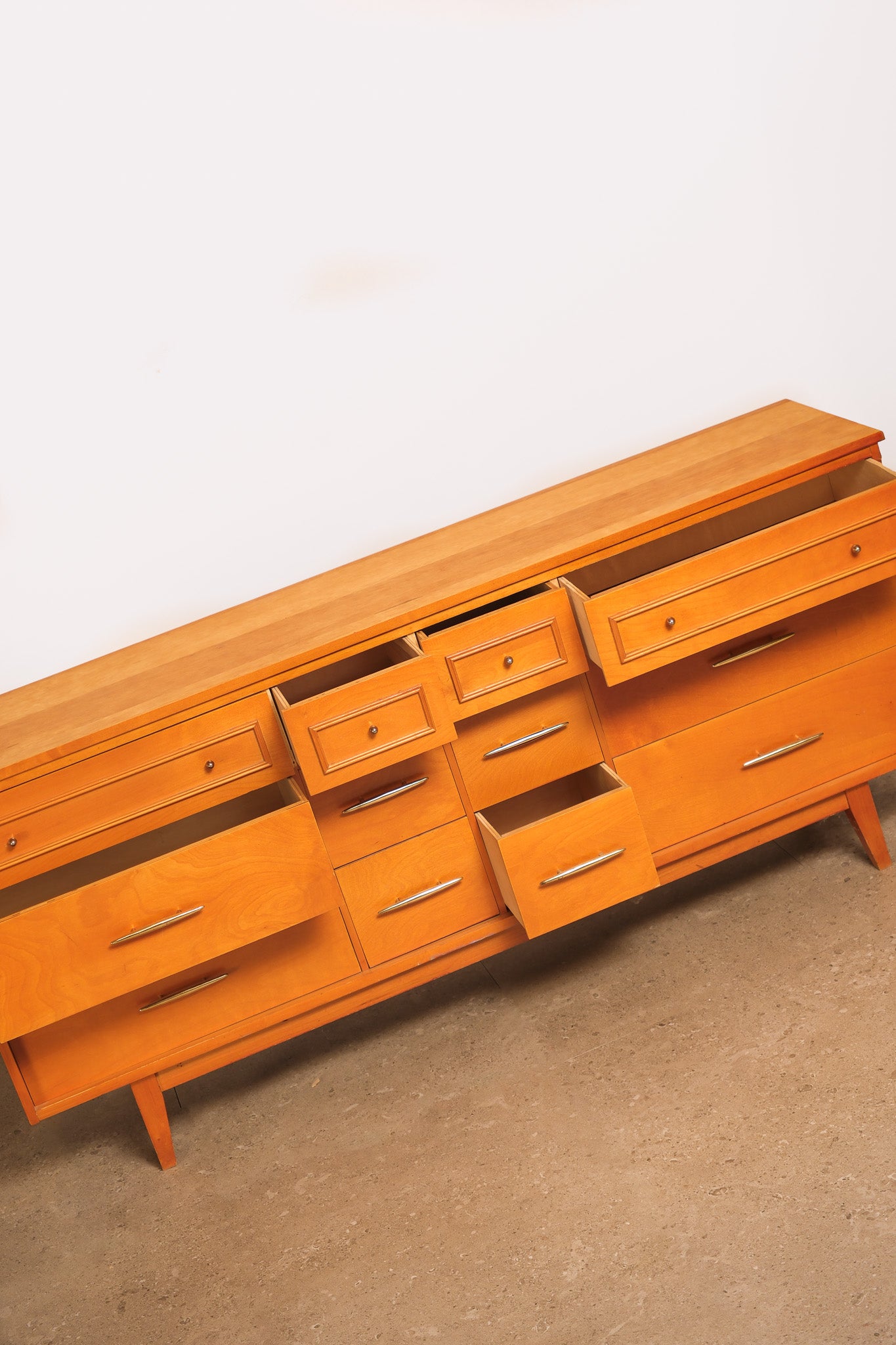 MCM Pine Wide Dresser