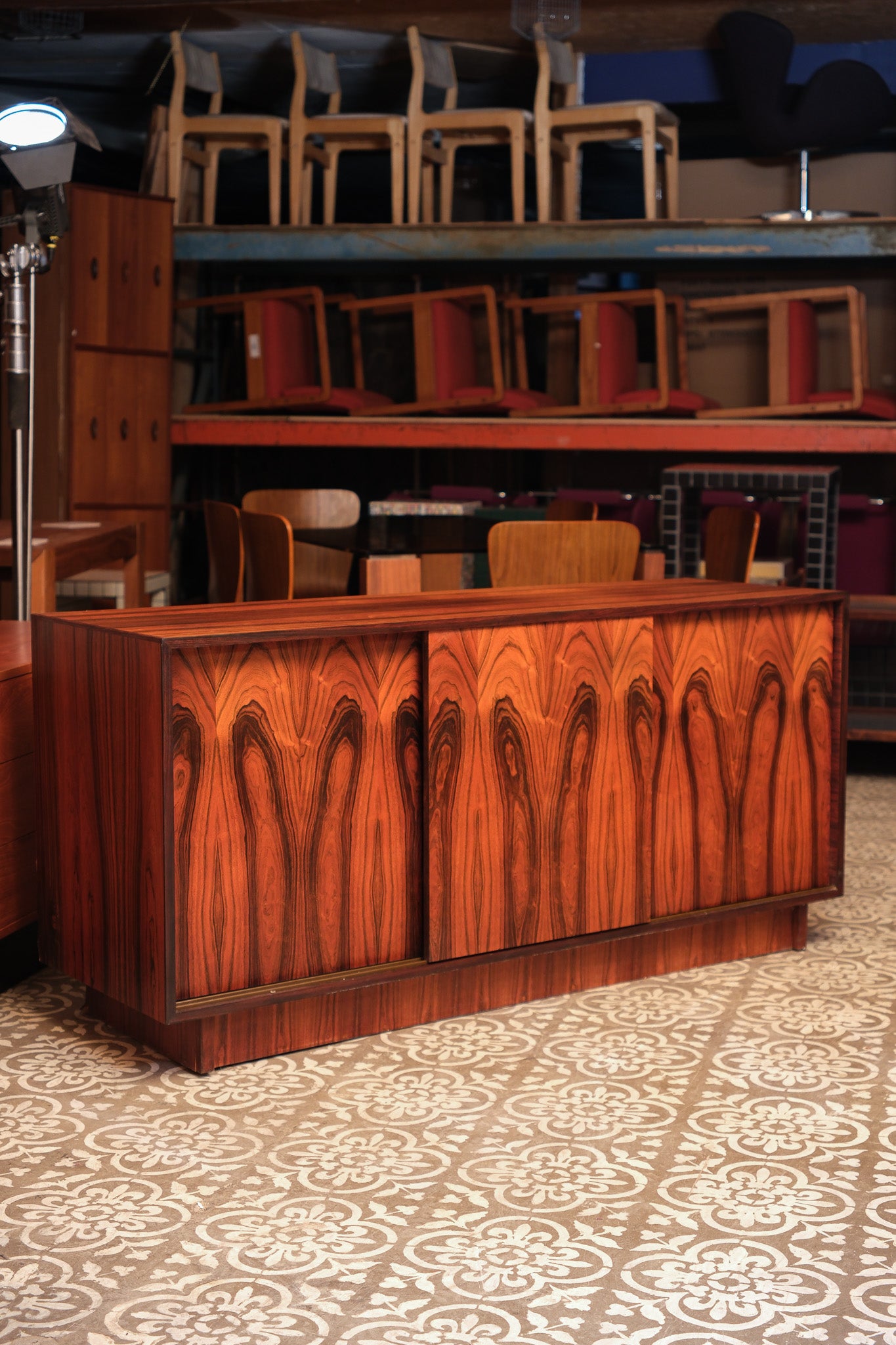 MCM Rosewood Credenza Wide
