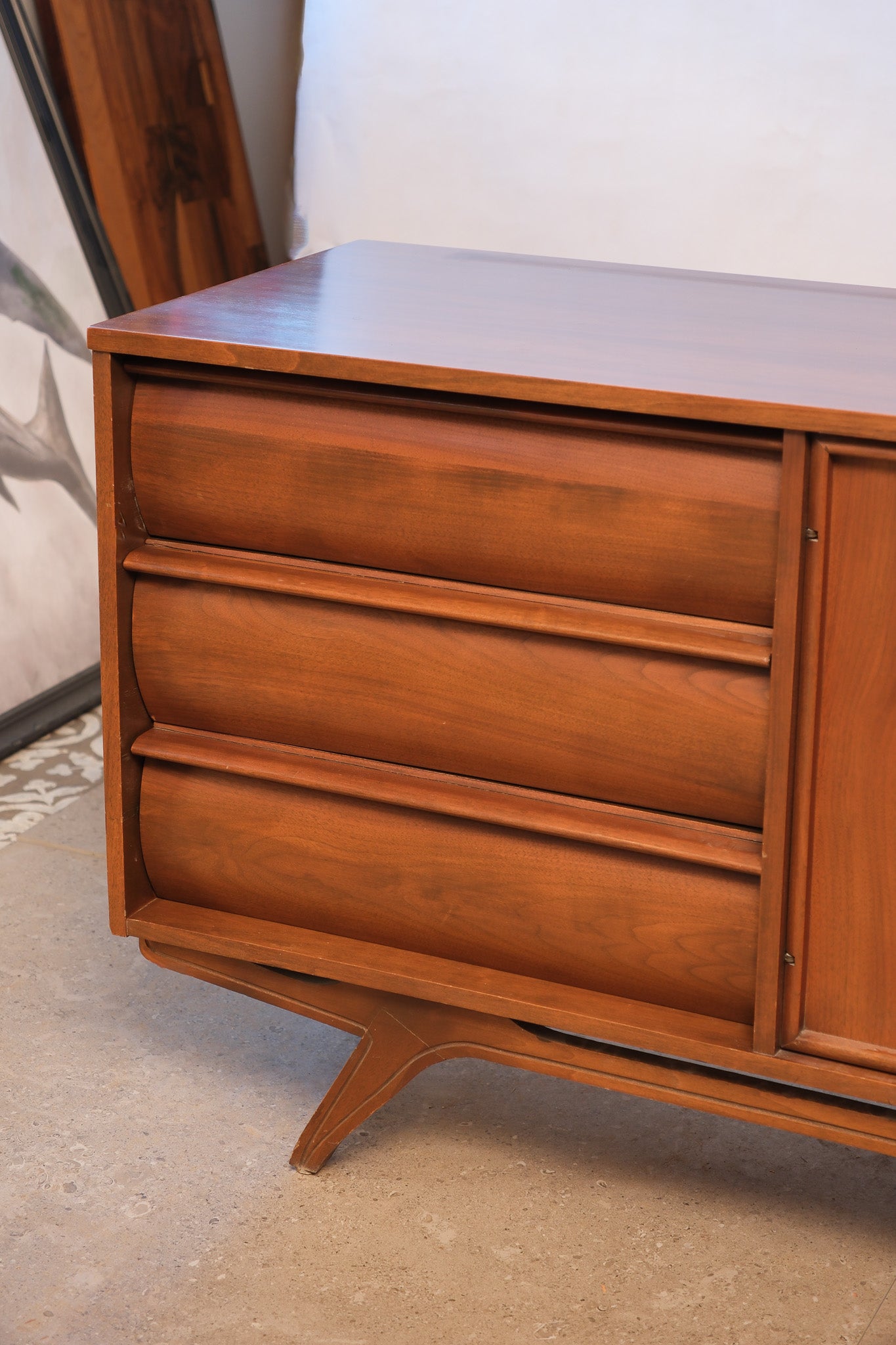 MCM Dark Walnut Wide Credenza