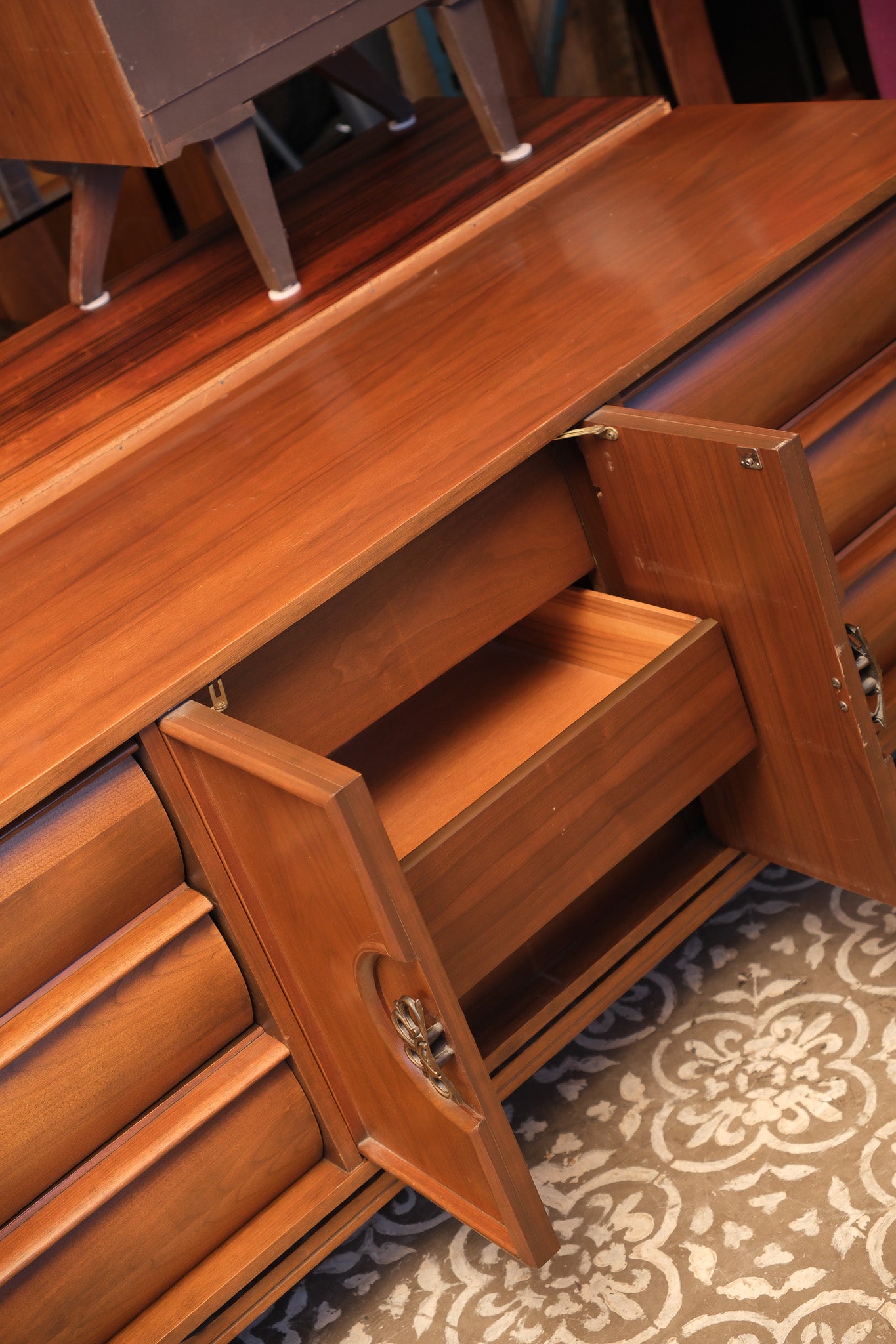 MCM Dark Walnut Wide Credenza