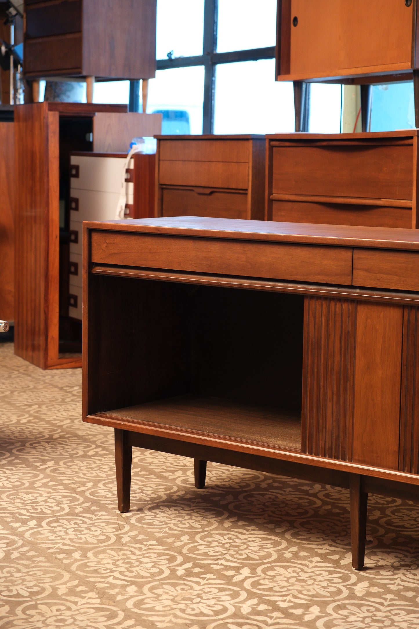 MCM Dark Walnut Dresser by Honderich