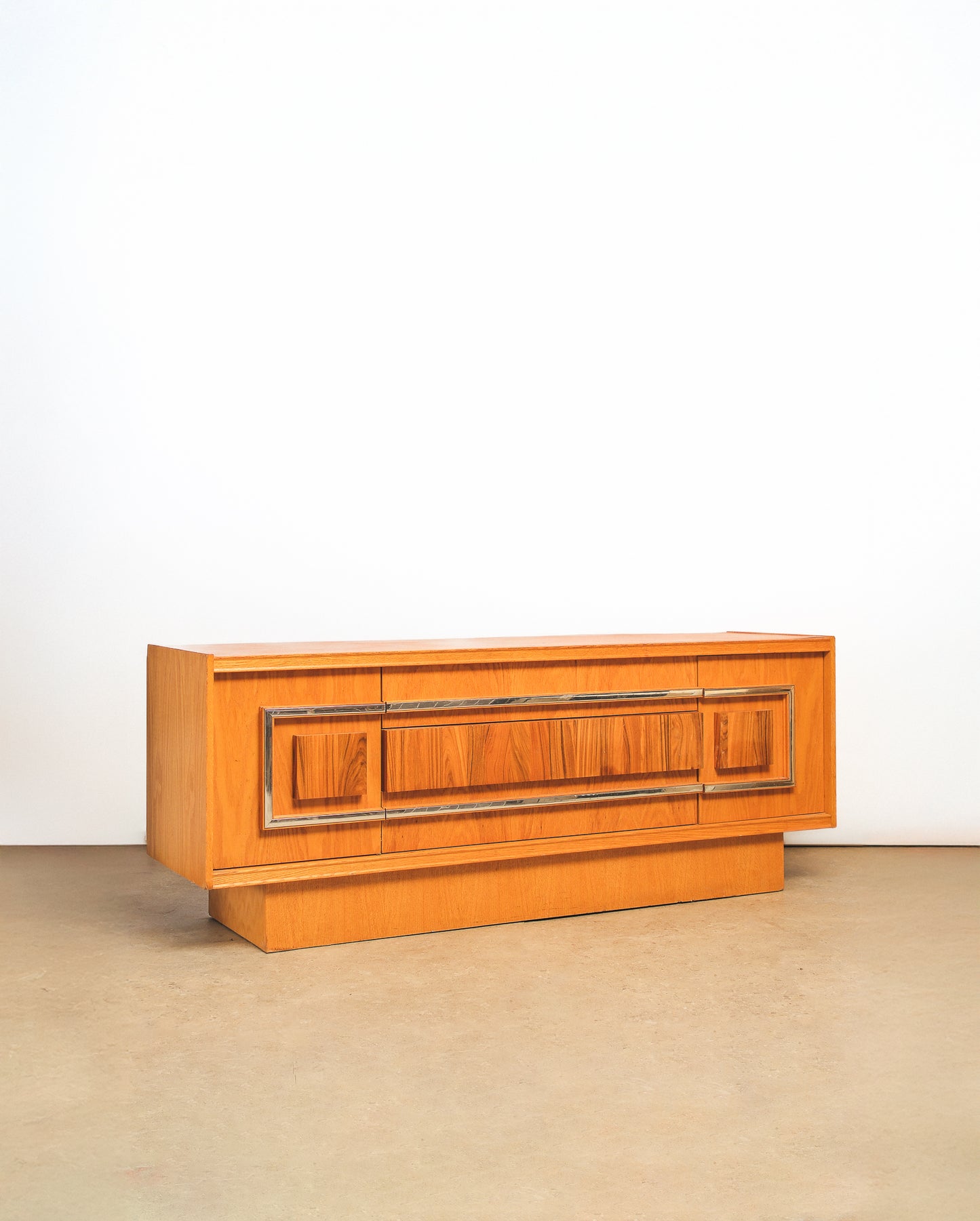 MCM Rosewood Chrome Credenza