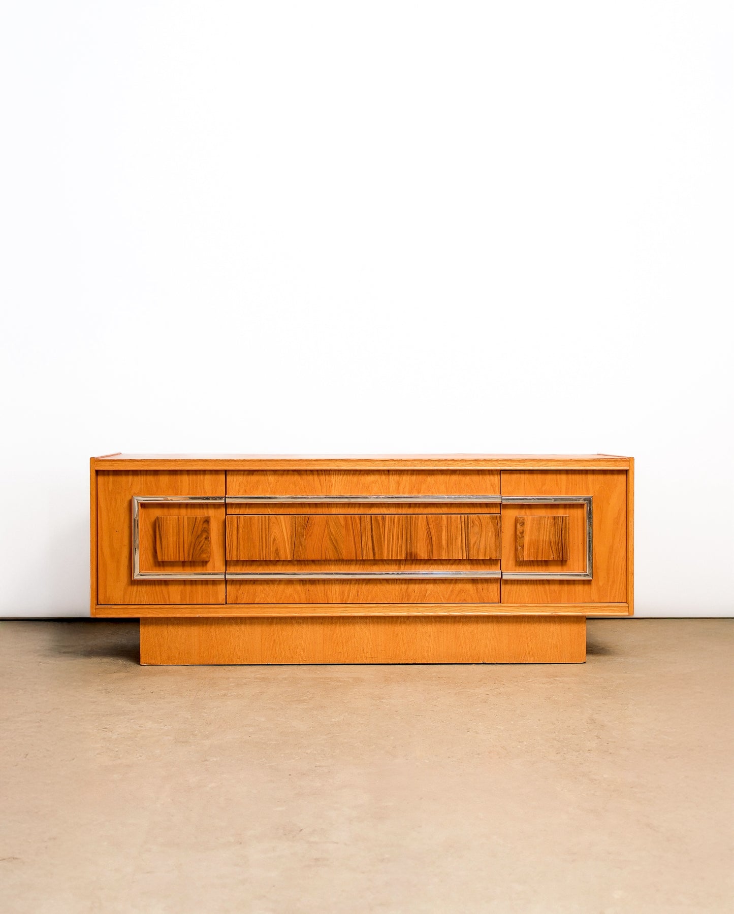 MCM Rosewood Chrome Credenza