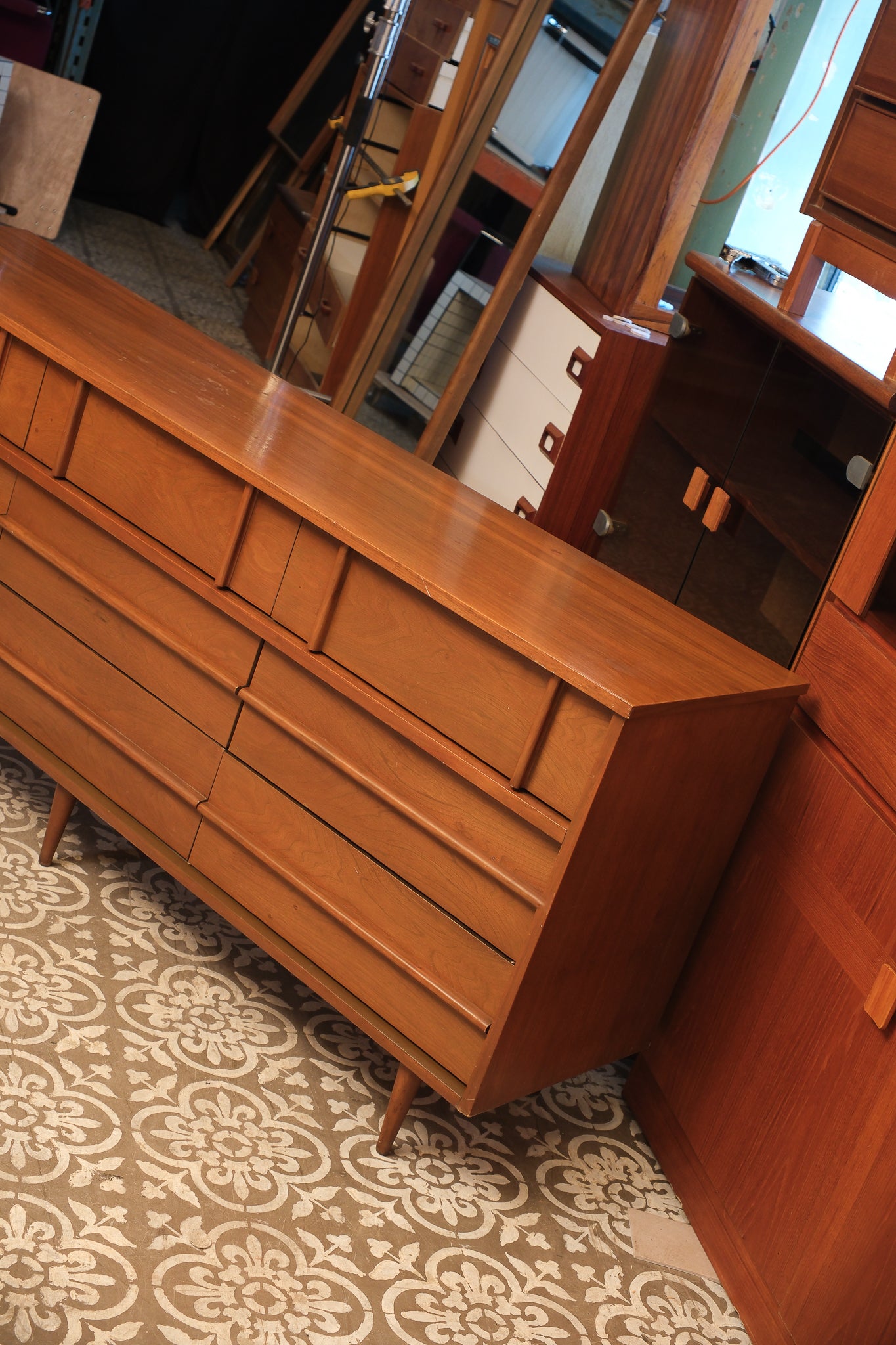 MCM Black Walnut Wide Dressser