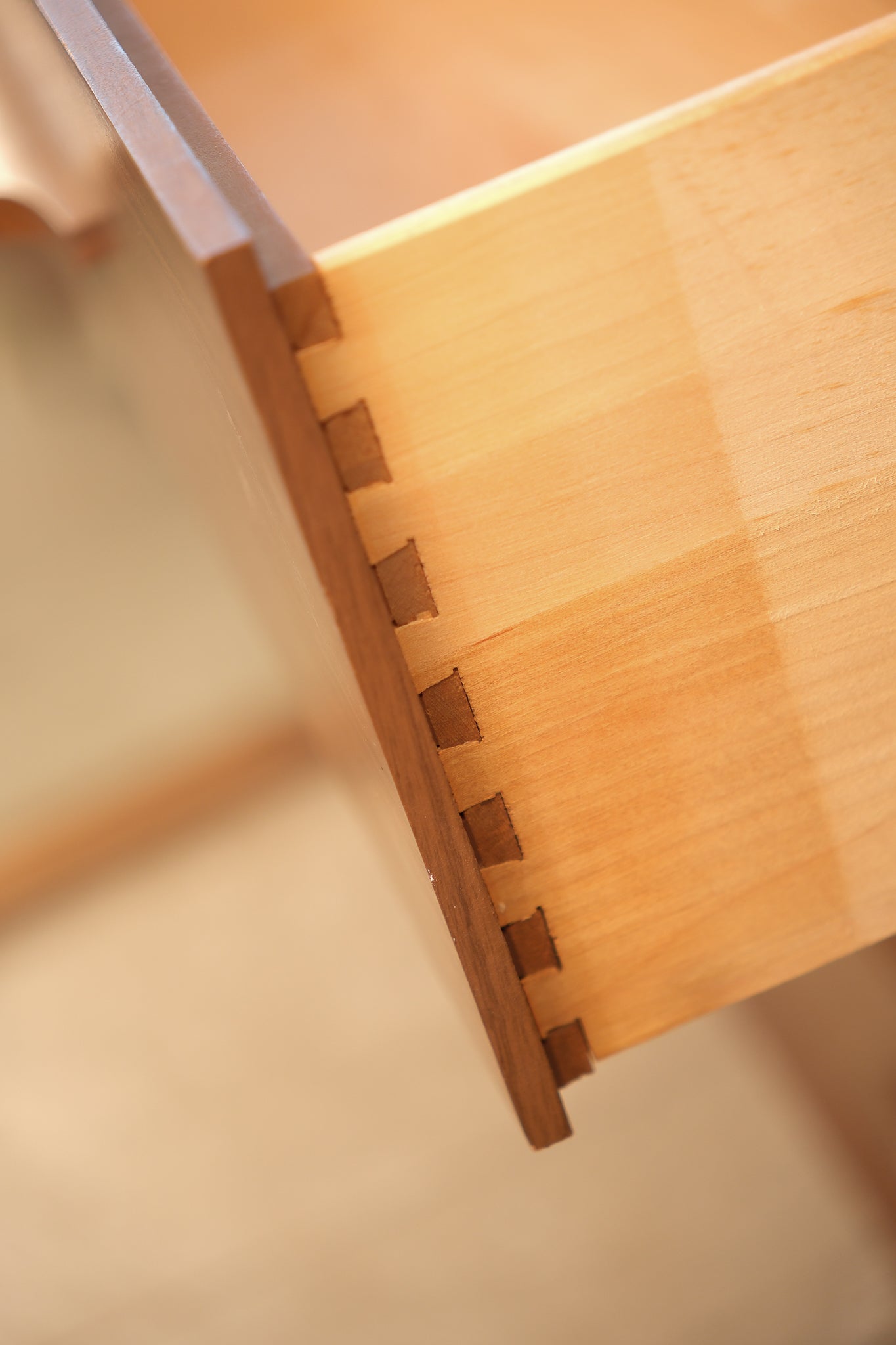 MCM Walnut Tallboy Dresser
