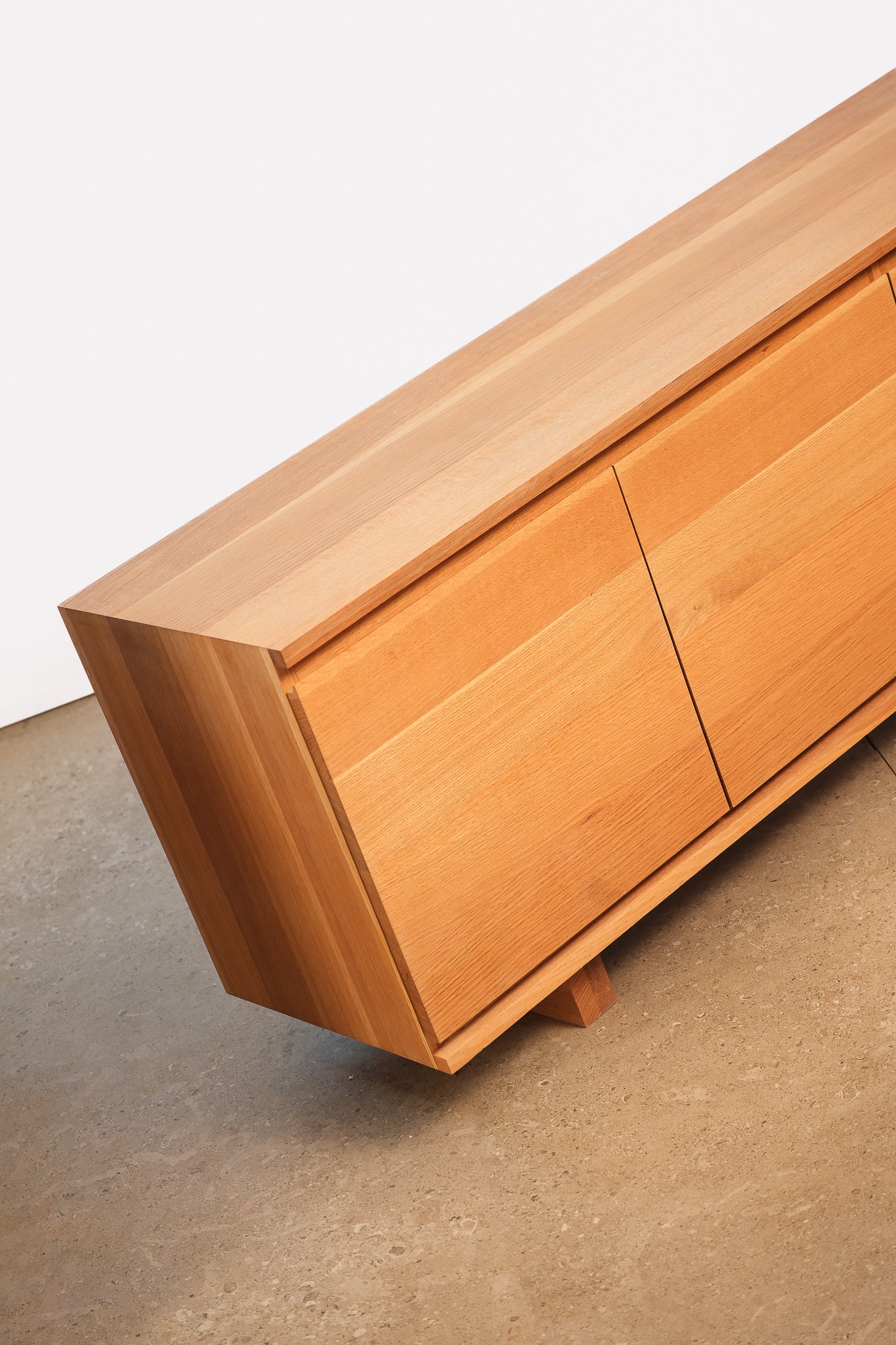 MCM Solid Oak Credenza