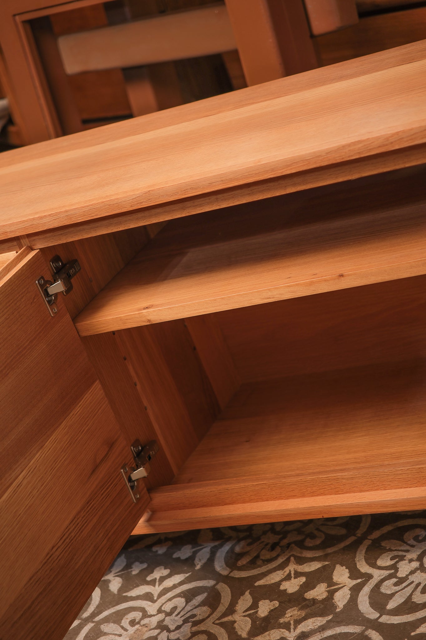 MCM Solid Oak Credenza