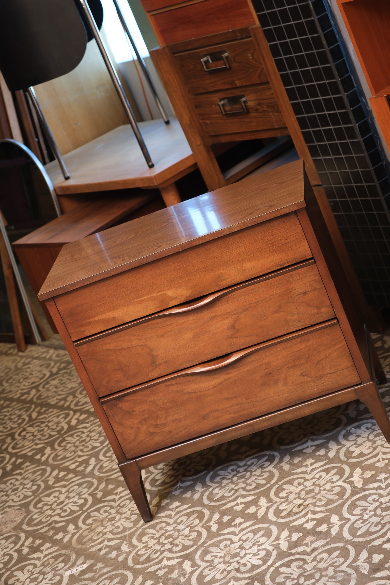 MCM Walnut Dresser By KF