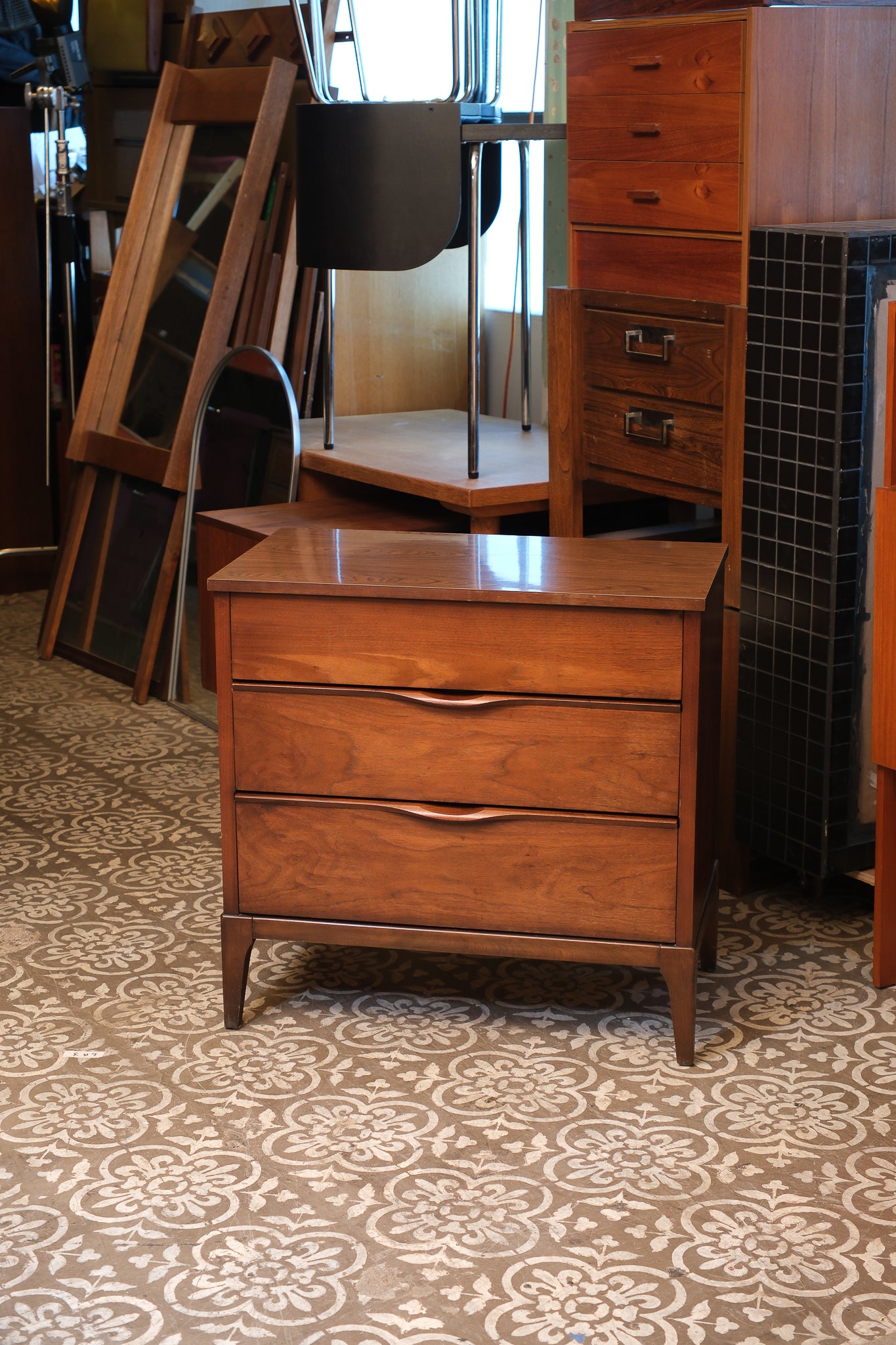 MCM Walnut Dresser By KF