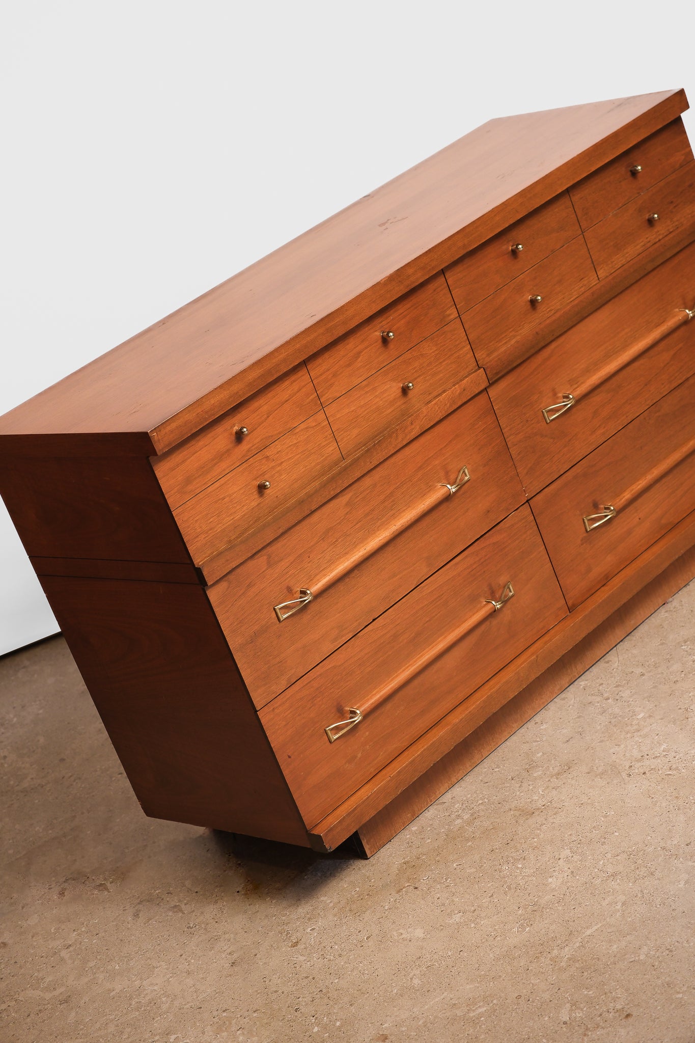 Mid Century Modern Walnut Wide Dresser
