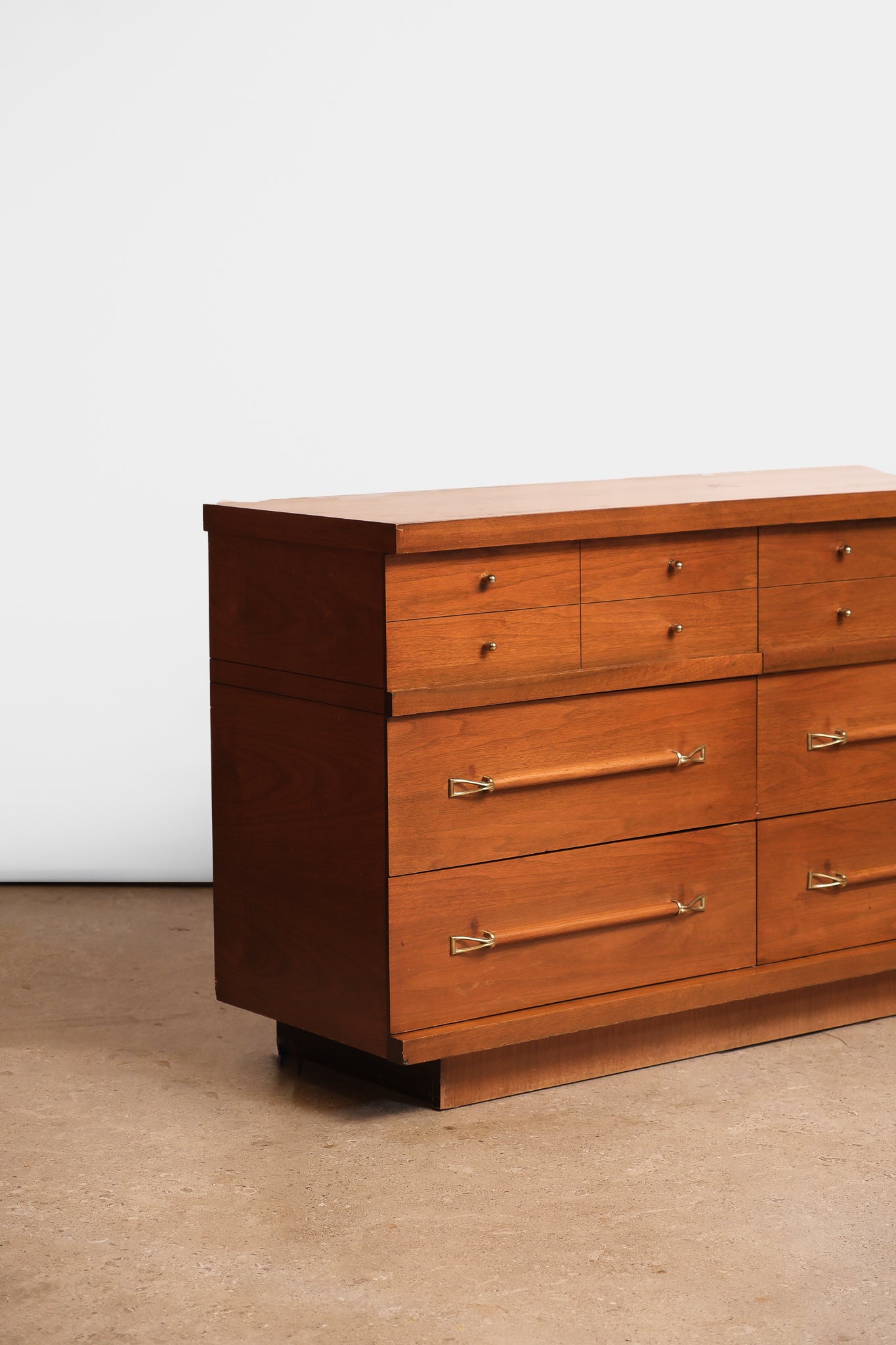 Mid Century Modern Walnut Wide Dresser