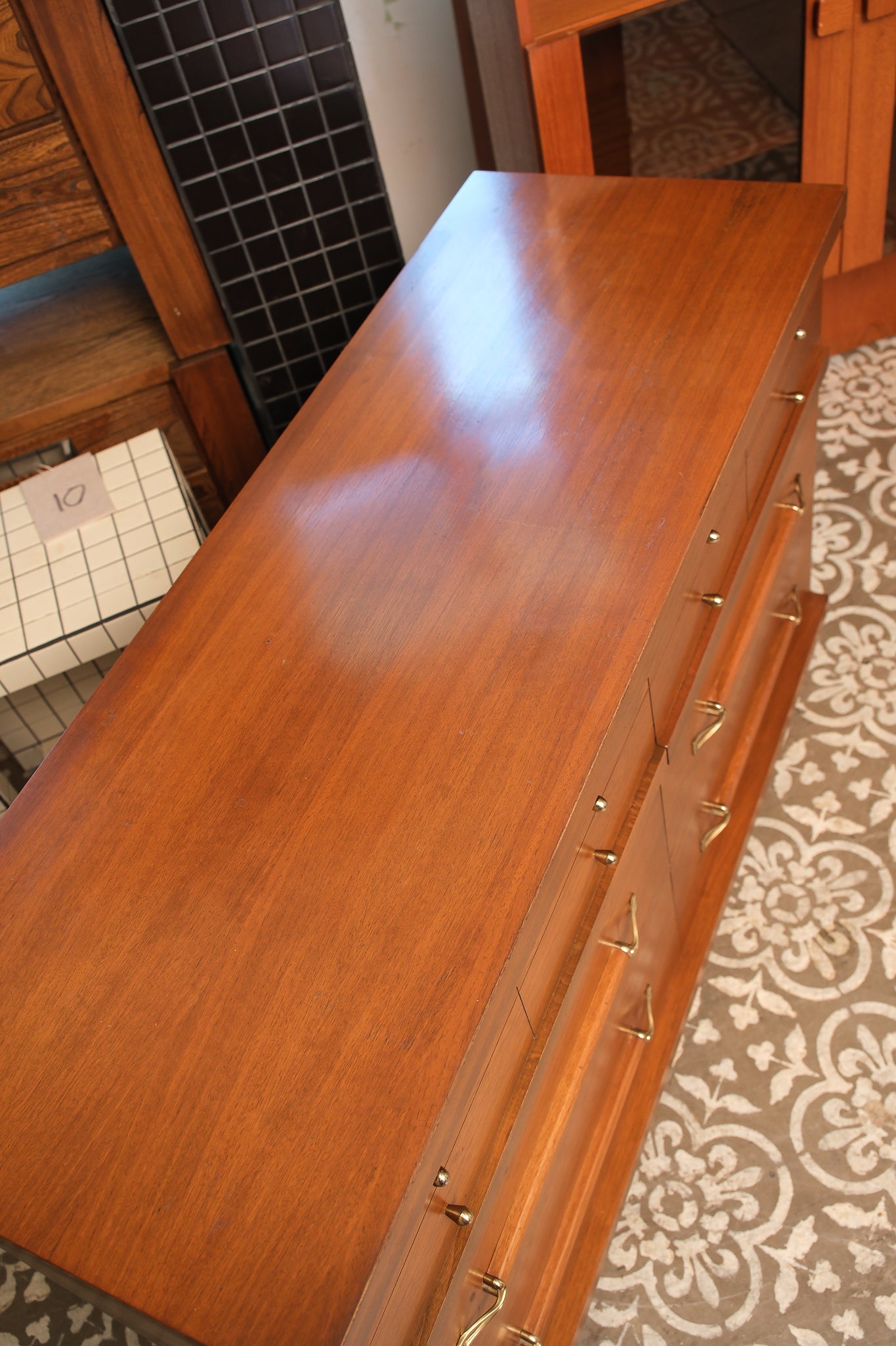 Mid Century Modern Walnut Wide Dresser