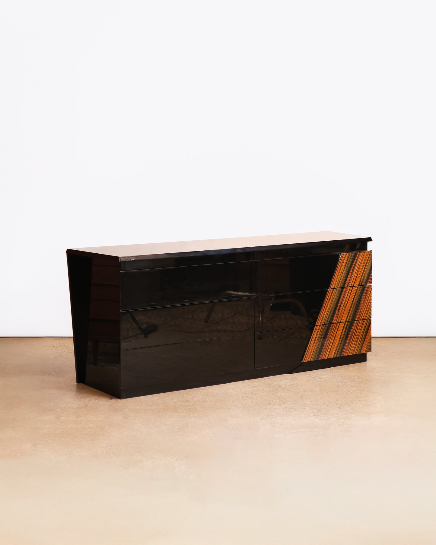 MCM Black Italian Wide Dresser