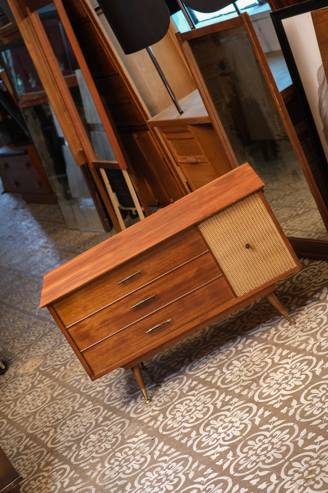 MCM Contemporary Walnut Chest