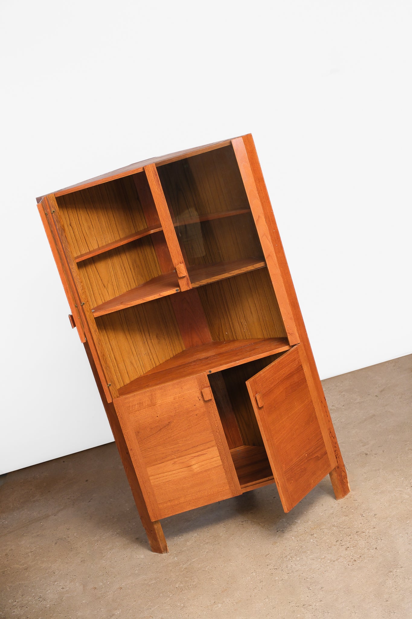 MCM Teak Corner Cabinet By RS