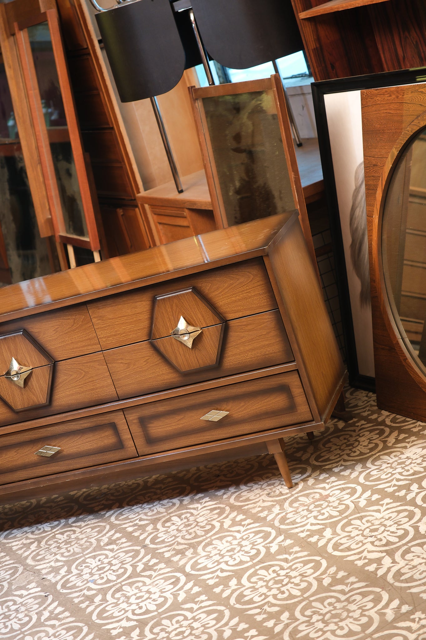 MCM Contemporary Walnut Dresser