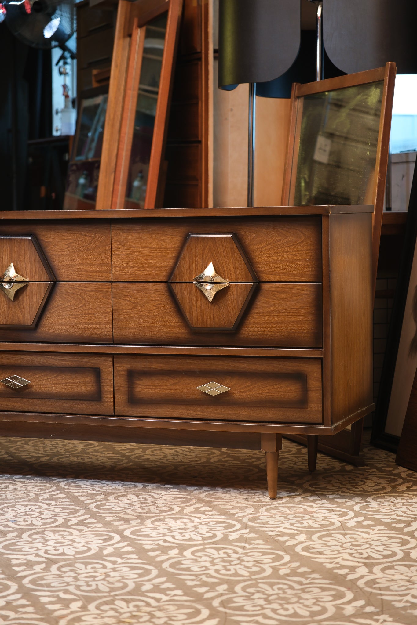 MCM Contemporary Walnut Dresser