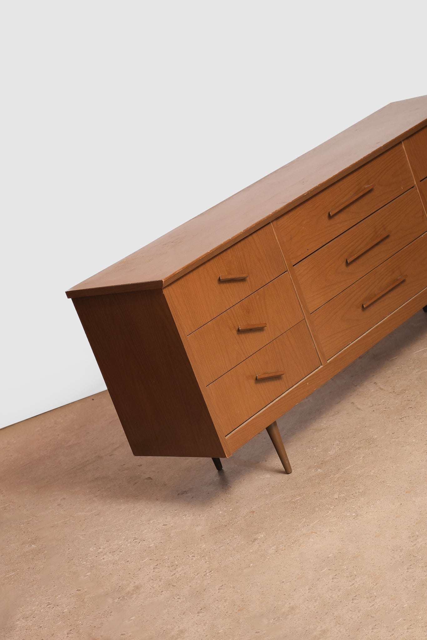 MCM Walnut Wide Modern Dresser