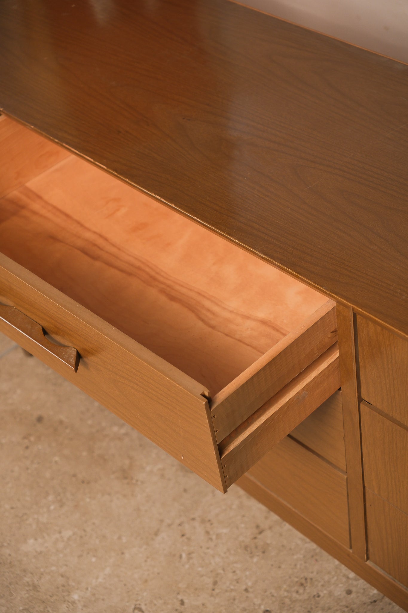 MCM Walnut Wide Modern Dresser