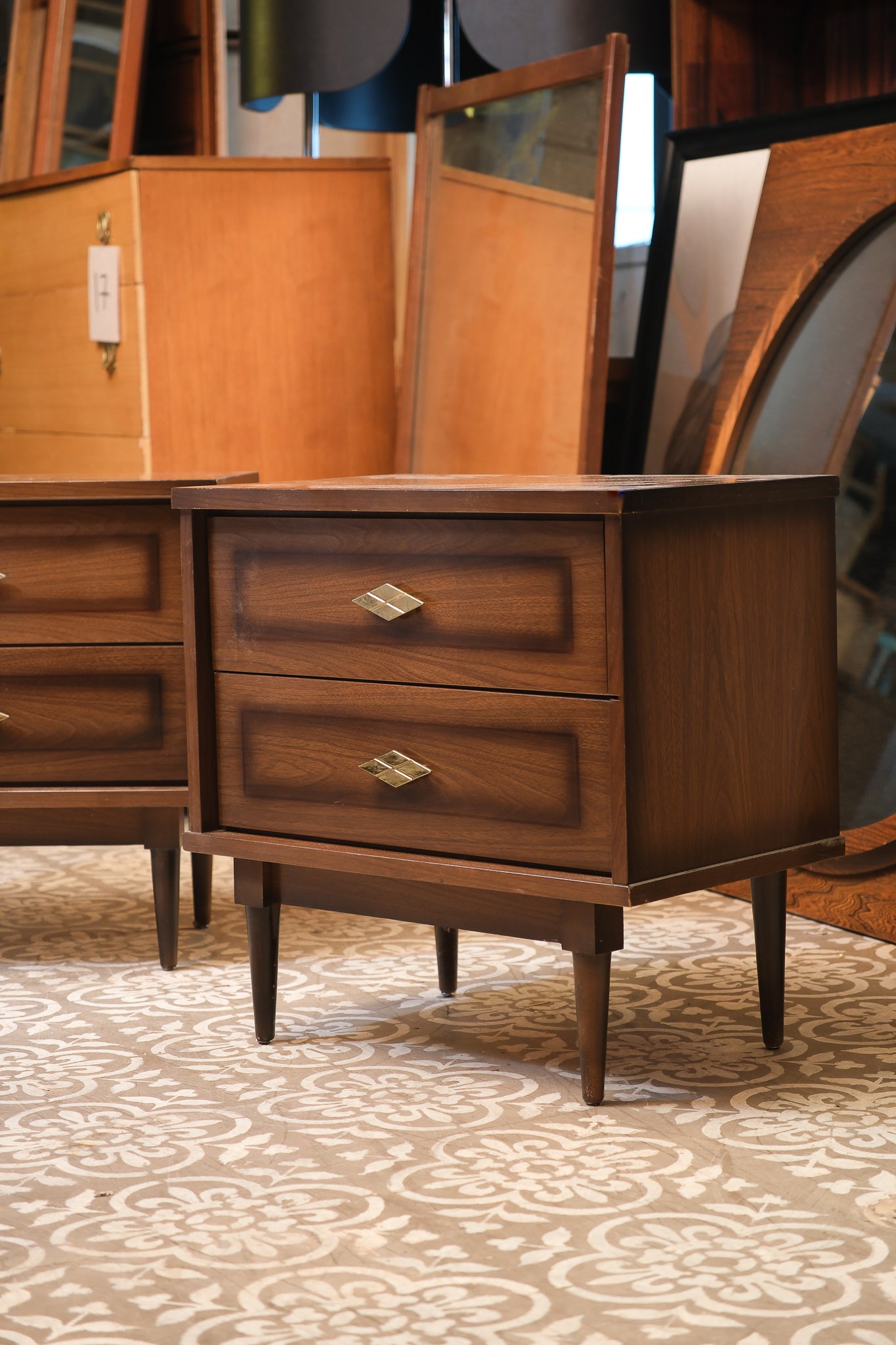 MCM Walnut Nightstands