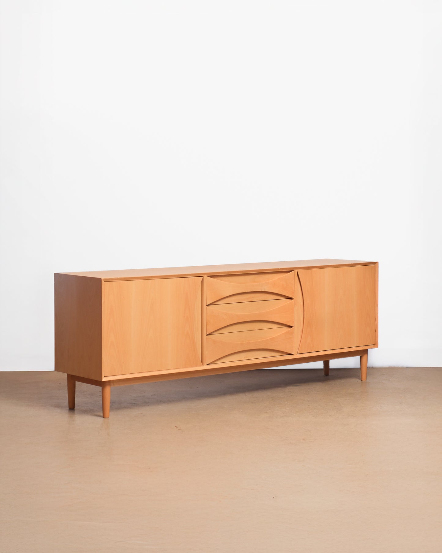 Solid Oak Credenza / Buffet By Edimass