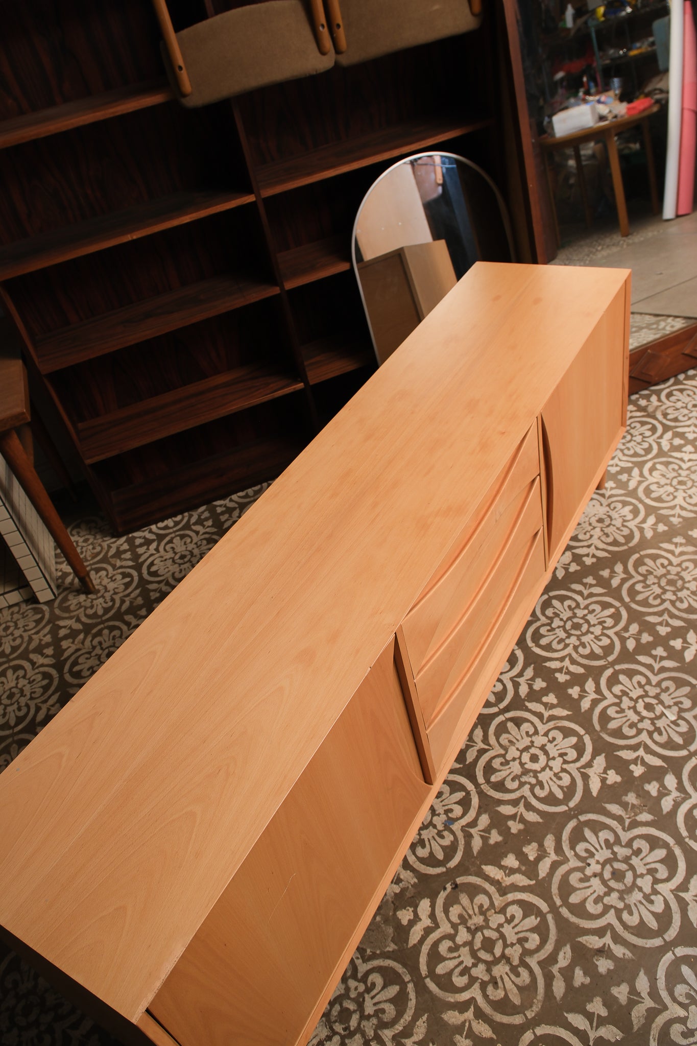 Solid Oak Credenza / Buffet By Edimass