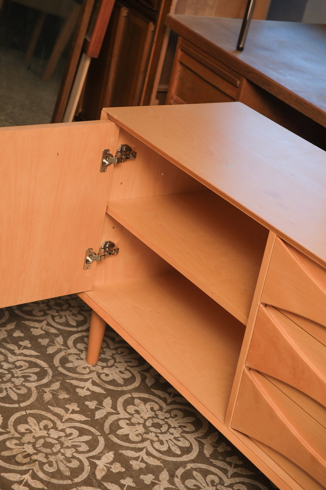 Solid Oak Credenza / Buffet By Edimass