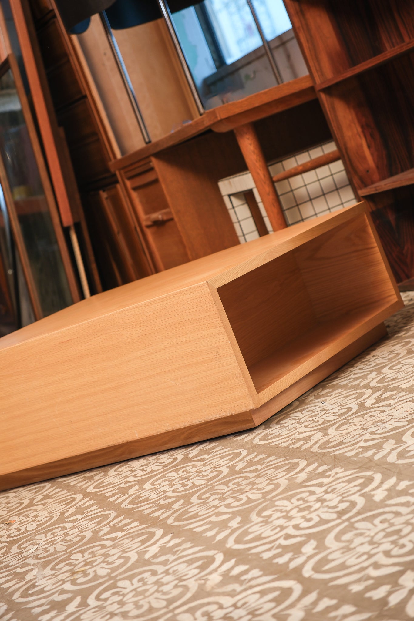 MCM Modern Solid Oak Coffee Table By Sean DIX