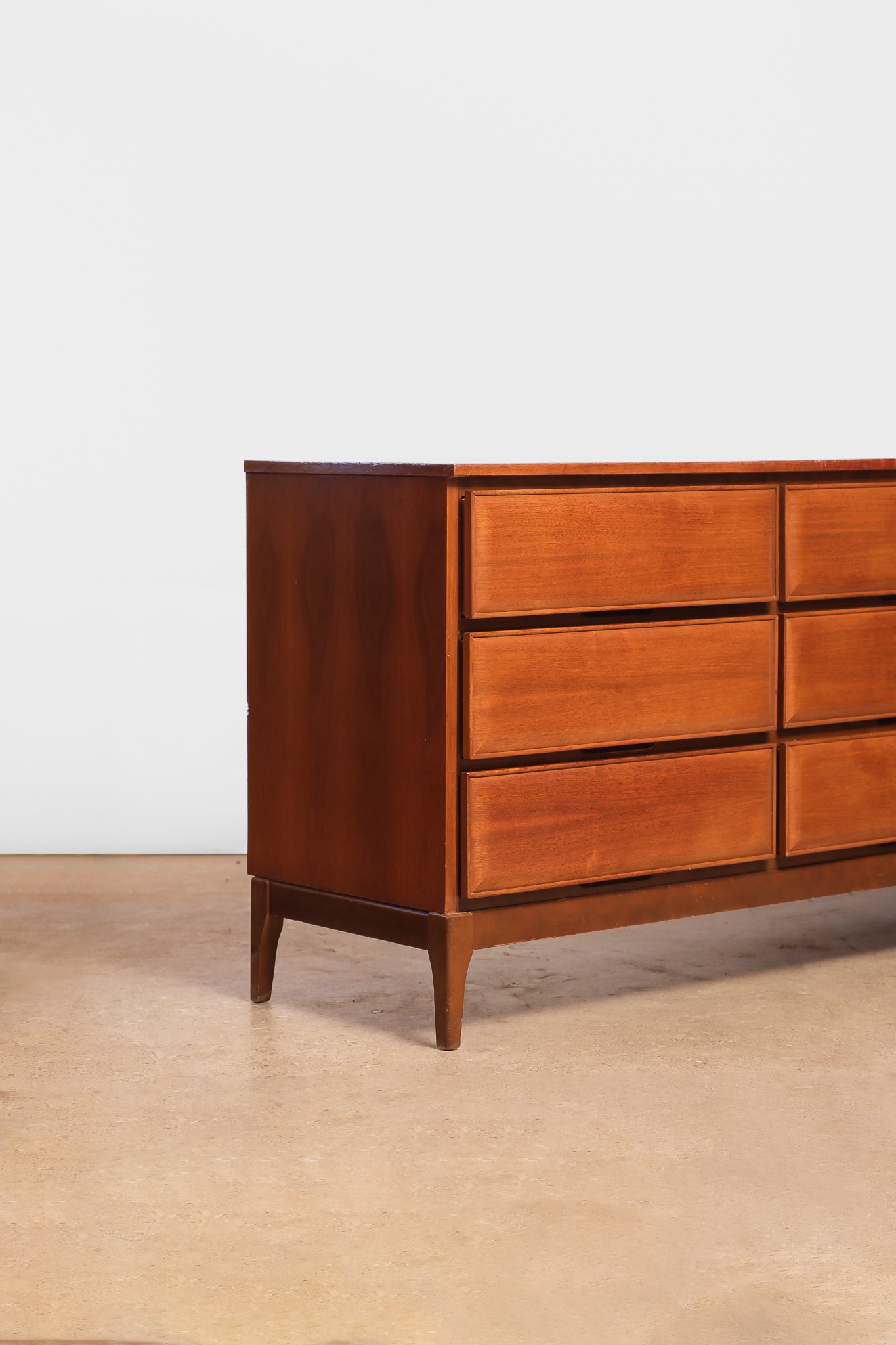 MCM Walnut Wide Dresser By HPL