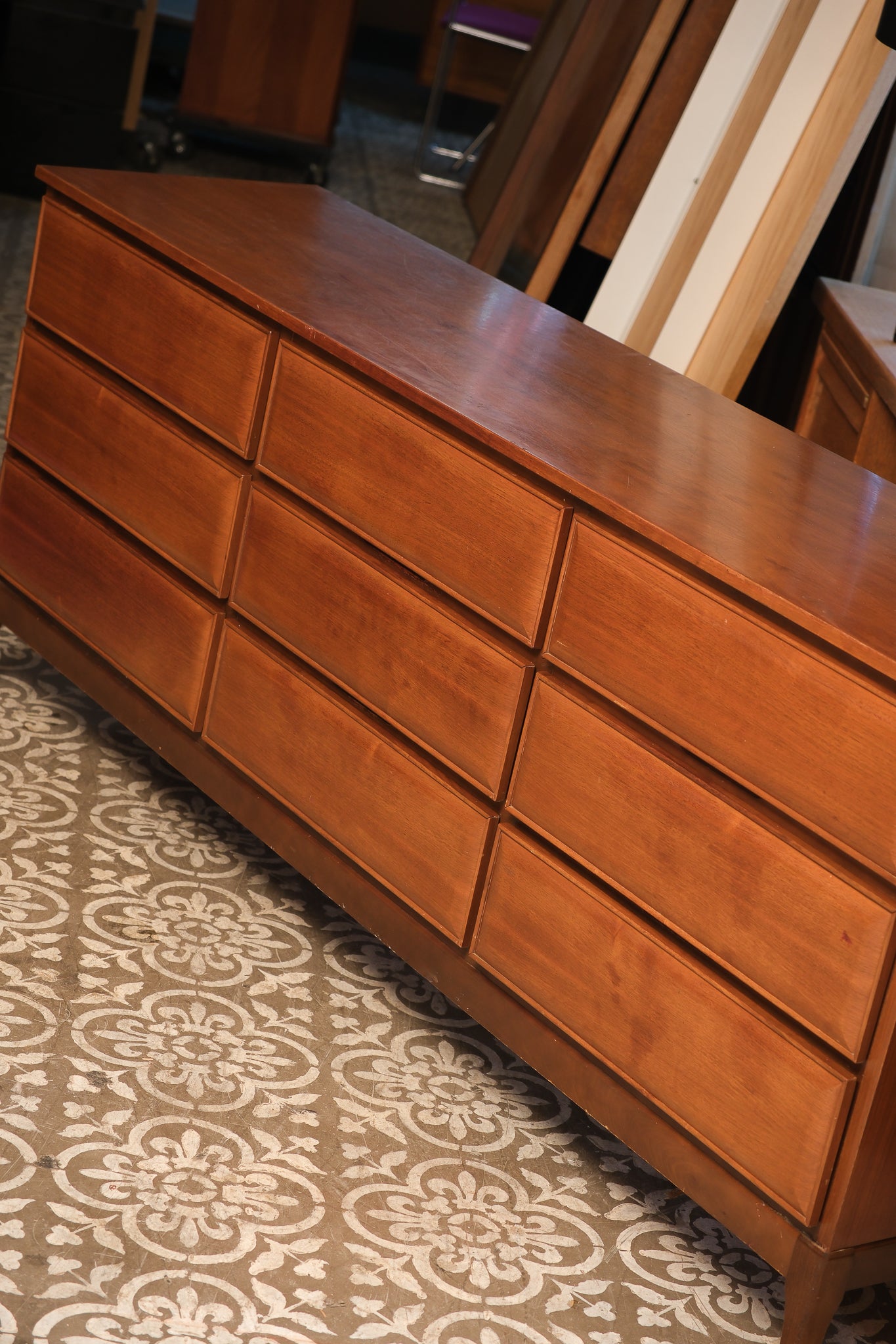MCM Walnut Wide Dresser By HPL