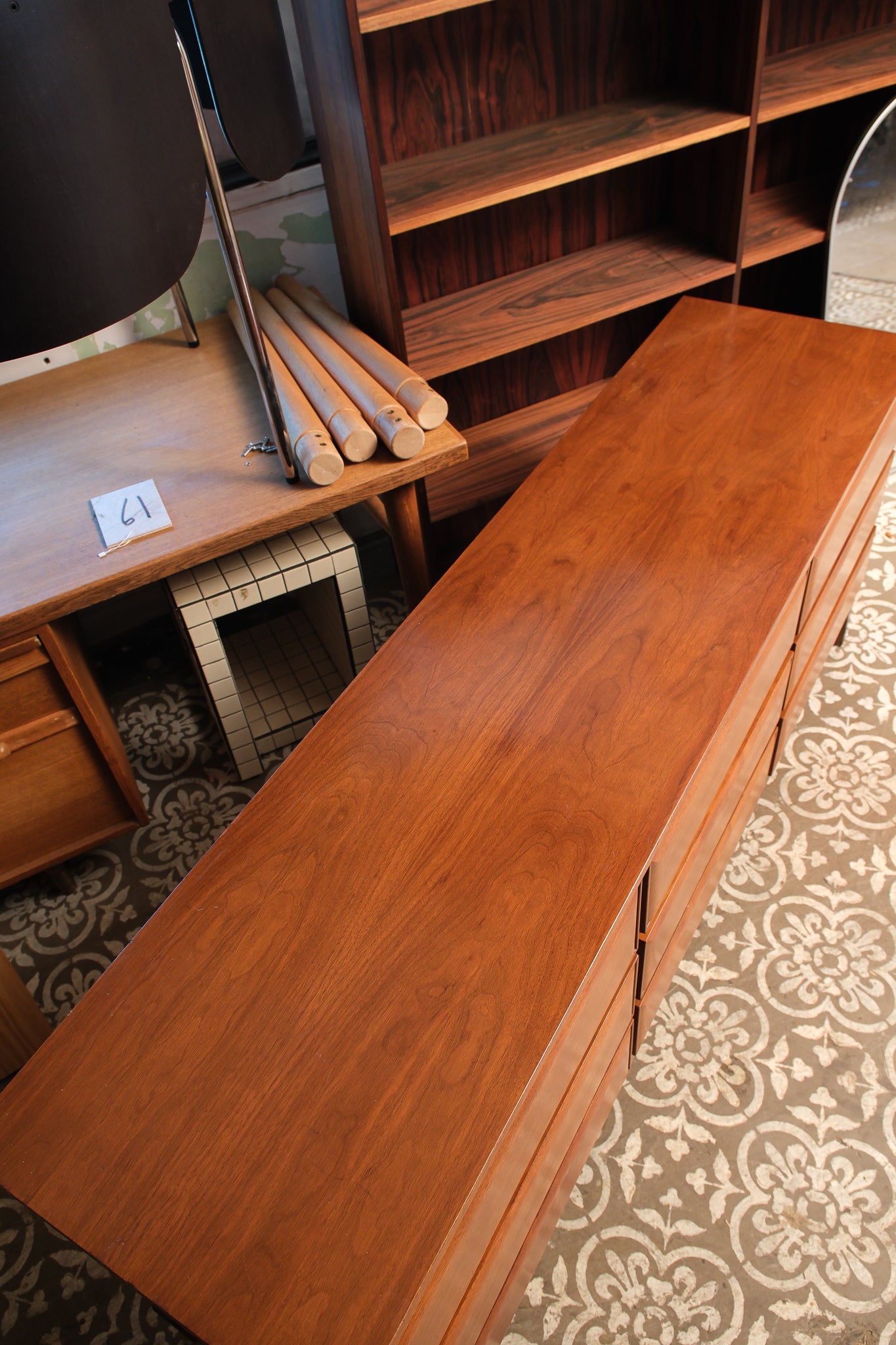 MCM Walnut Wide Dresser By HPL
