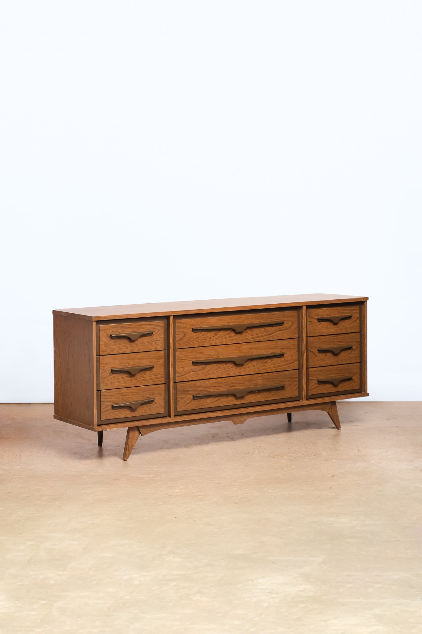 MCM Dark Walnut Wide Dresser