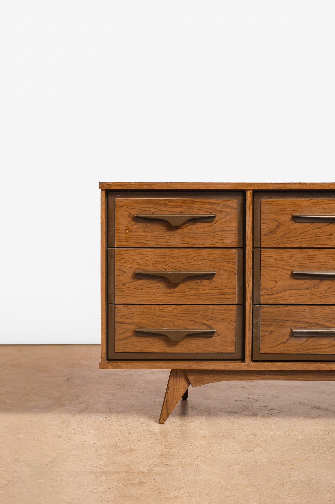 MCM Dark Walnut Wide Dresser