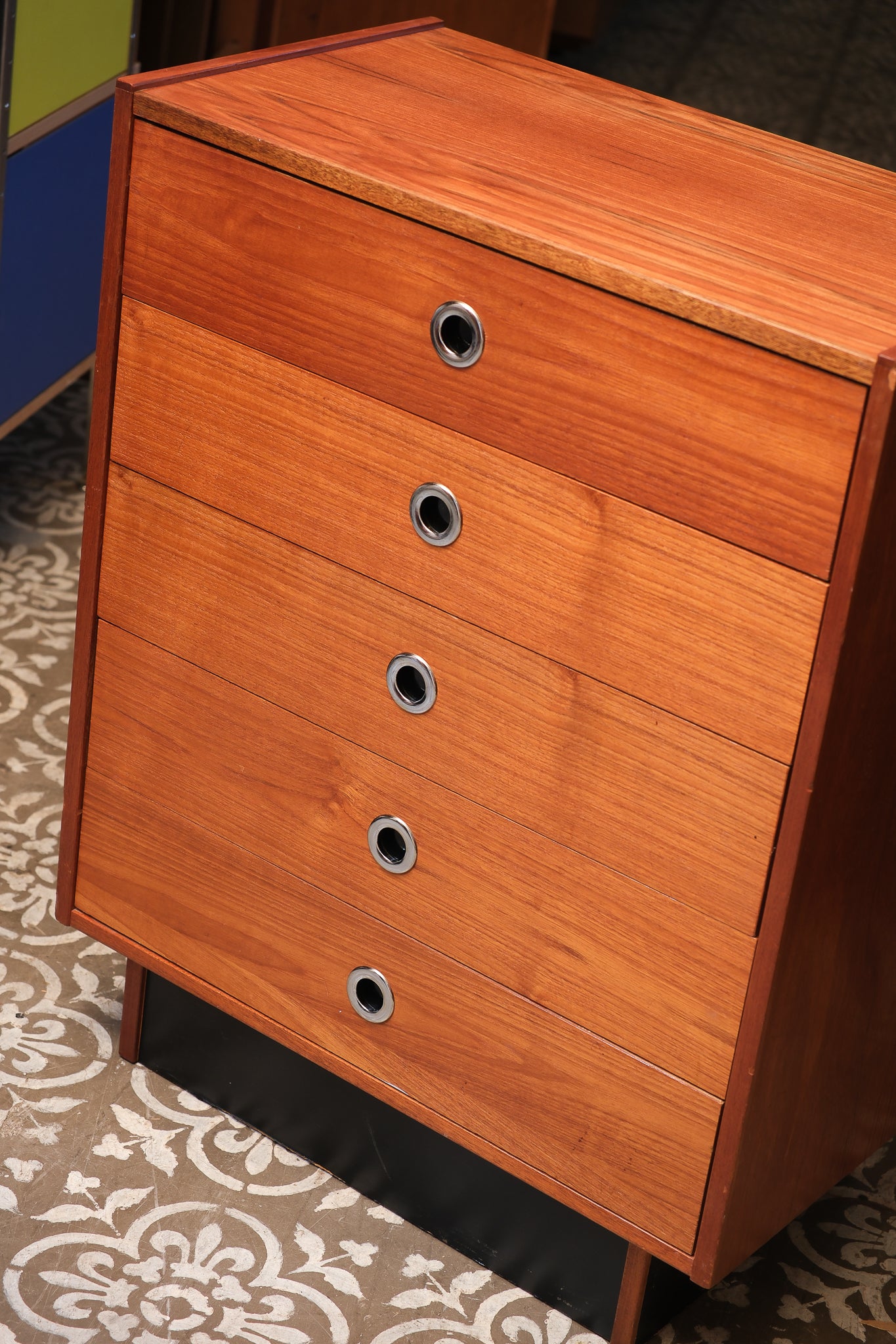 MCM Teak Tallboy Dresser By Rs Associates