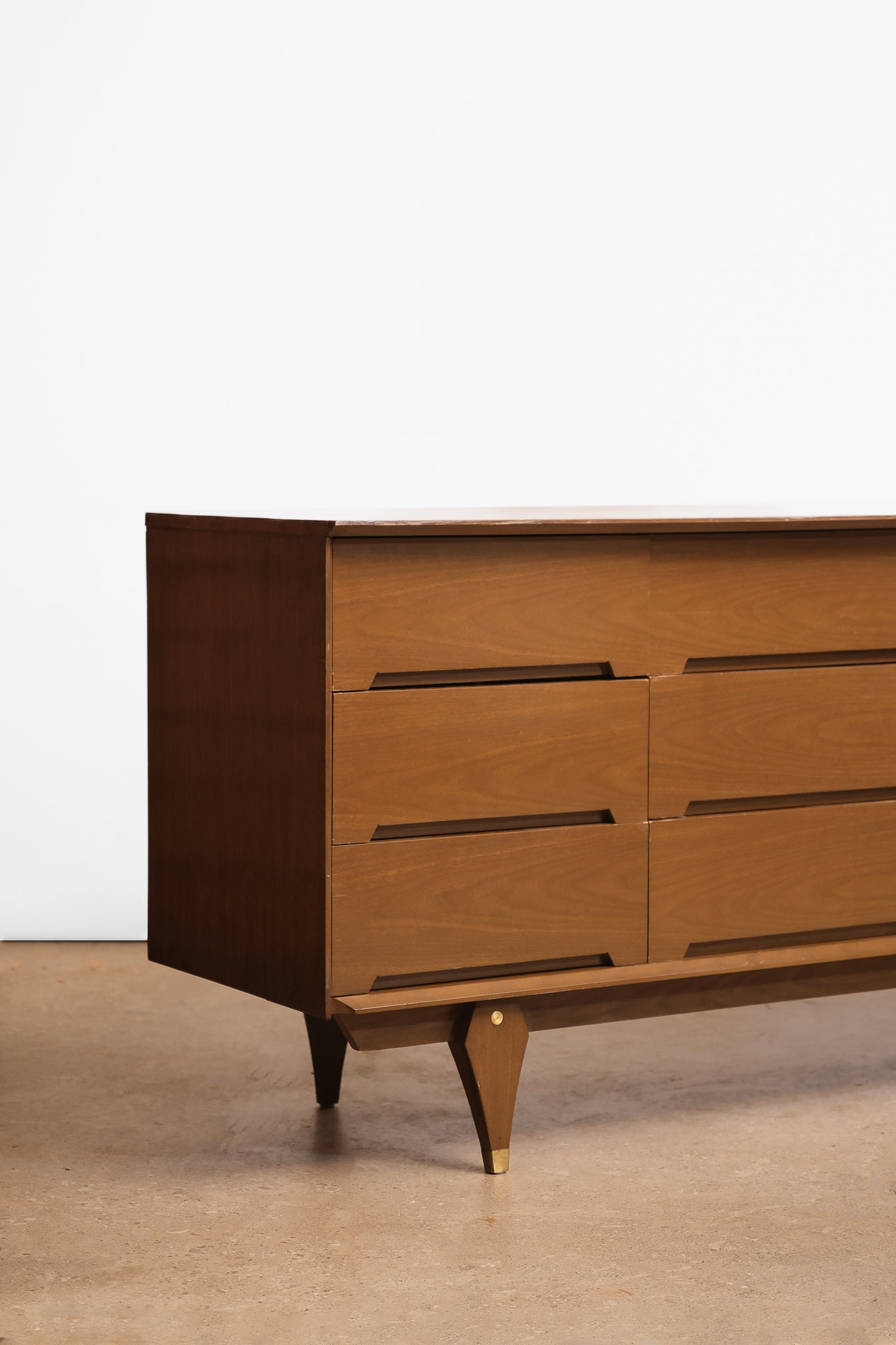 MCM Dark Walnut Wide Dresser