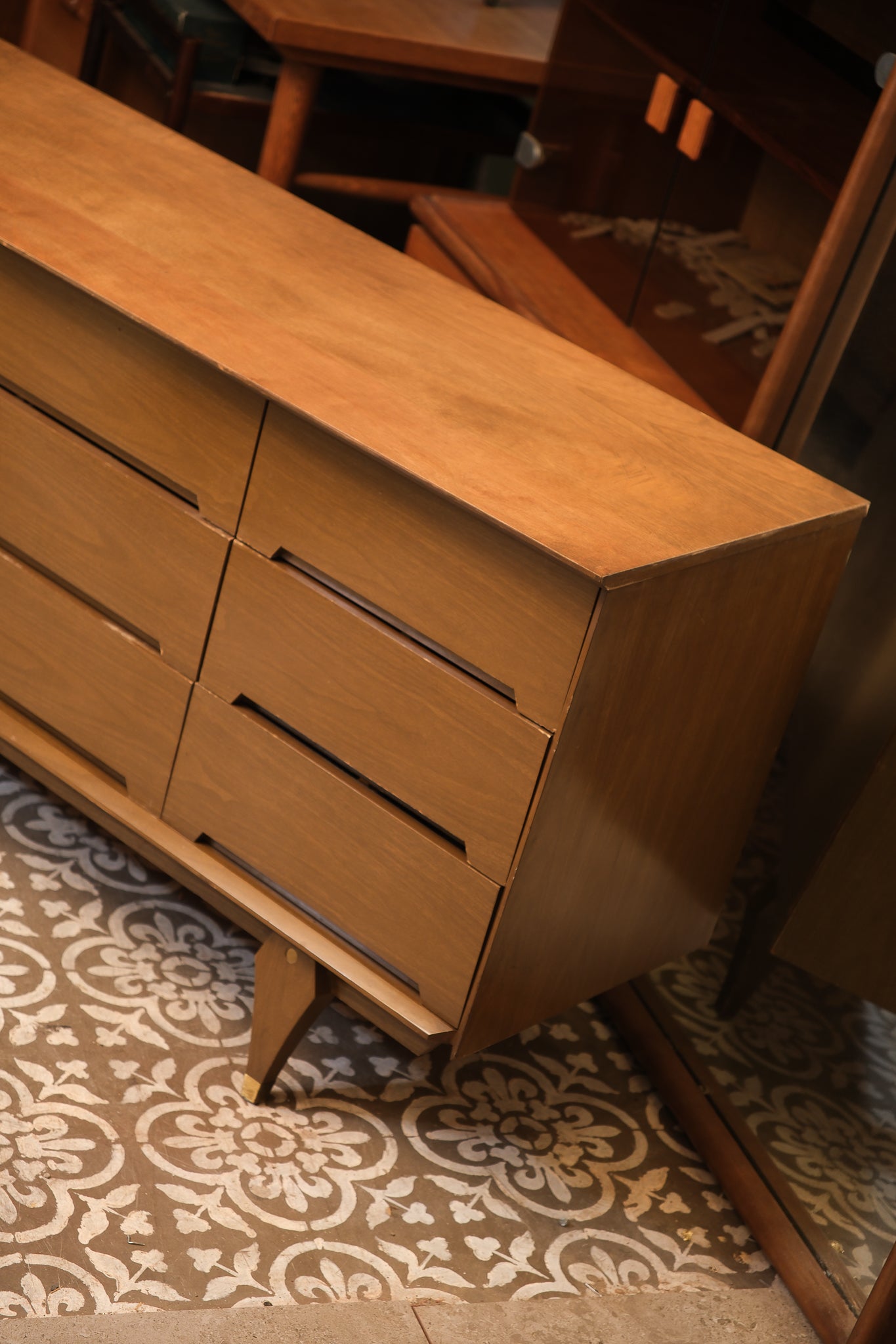 MCM Dark Walnut Wide Dresser