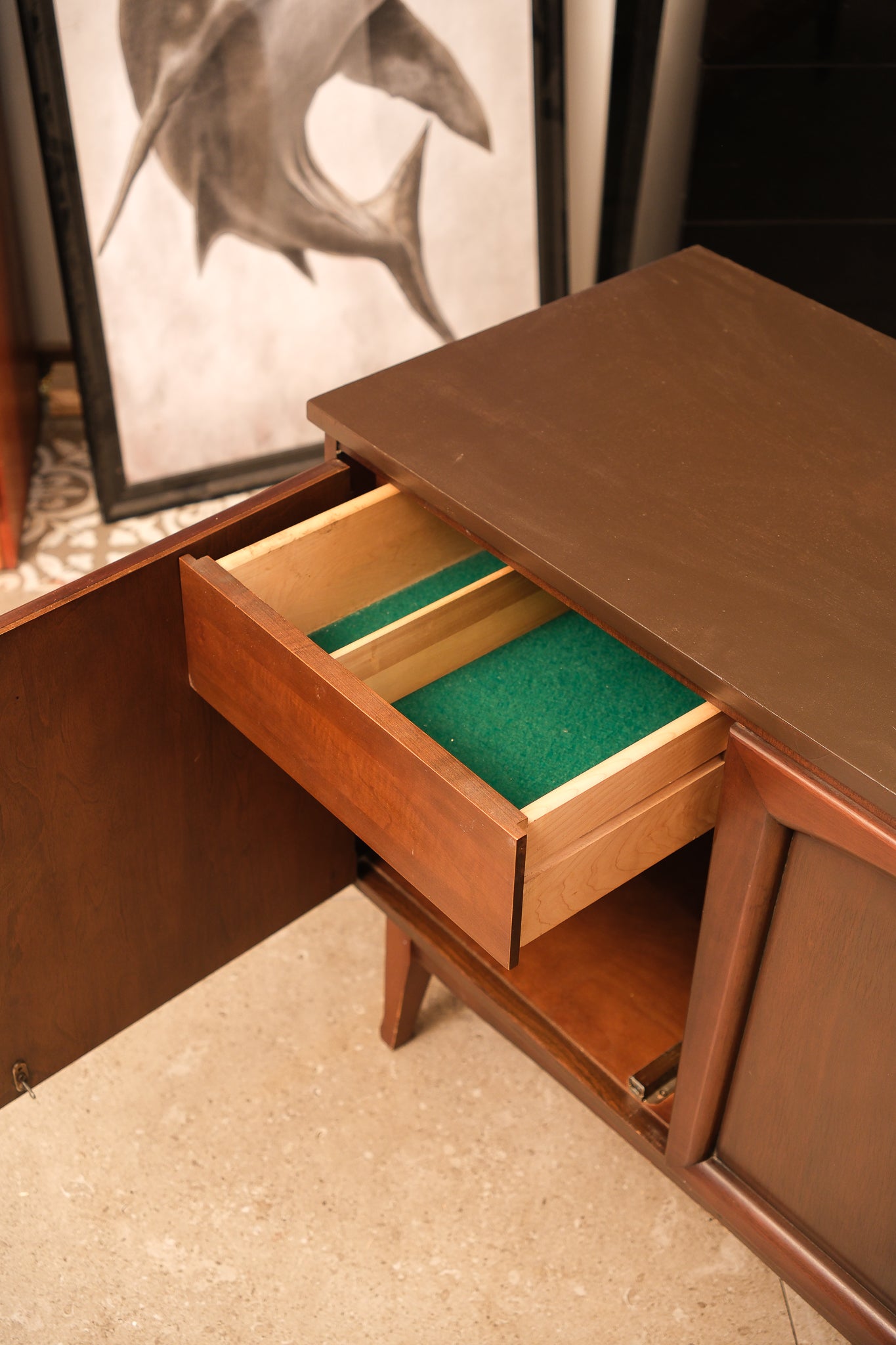 MCM Dark Walnut Dresser / Buffet