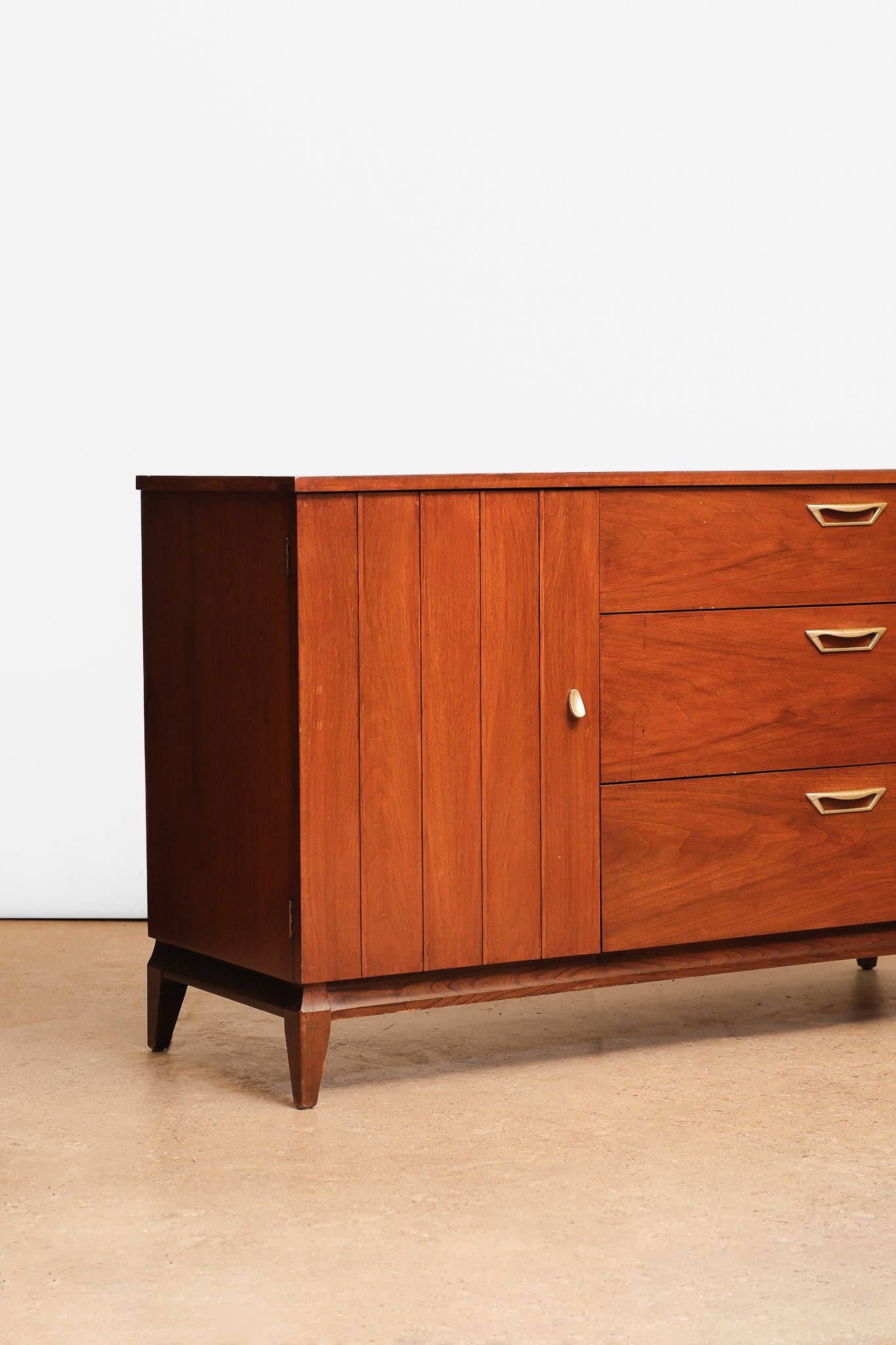 MCM Dark Walnut Dresser By Knechtel