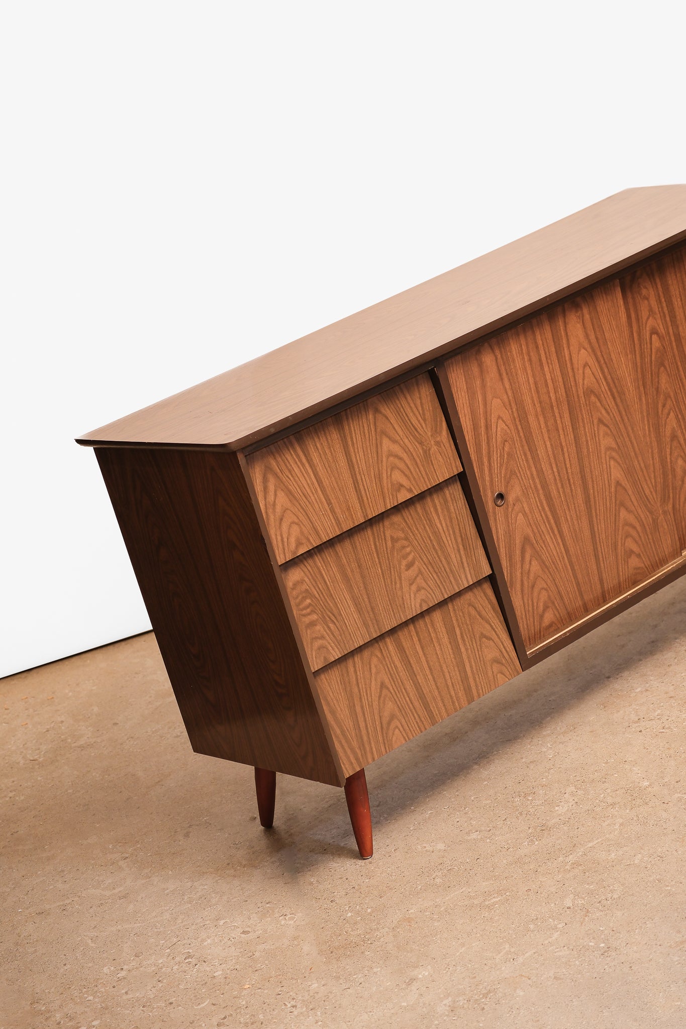 MCM Walnut Veneer Dresser / Credenza