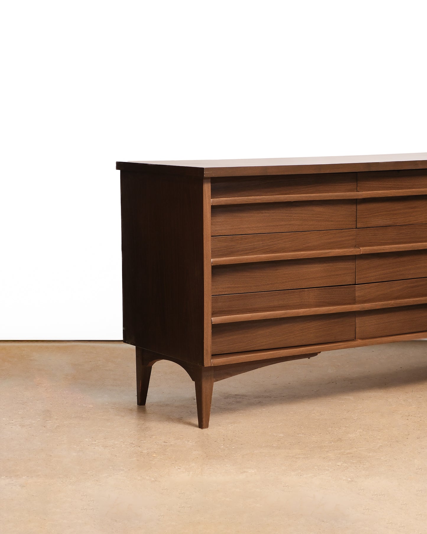 MCM Dark Walnut Wide Dresser by HPL