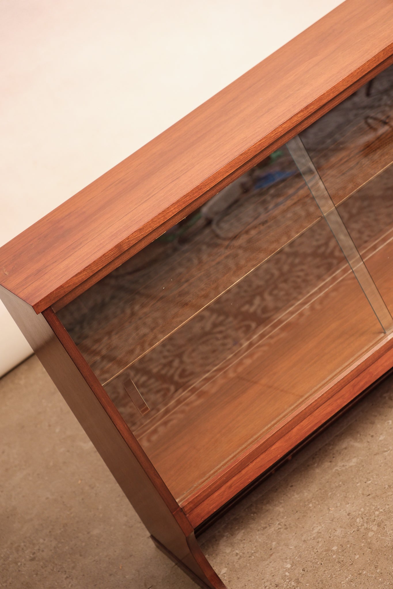 MCM Walnut Glass Cabinet By Knetchel