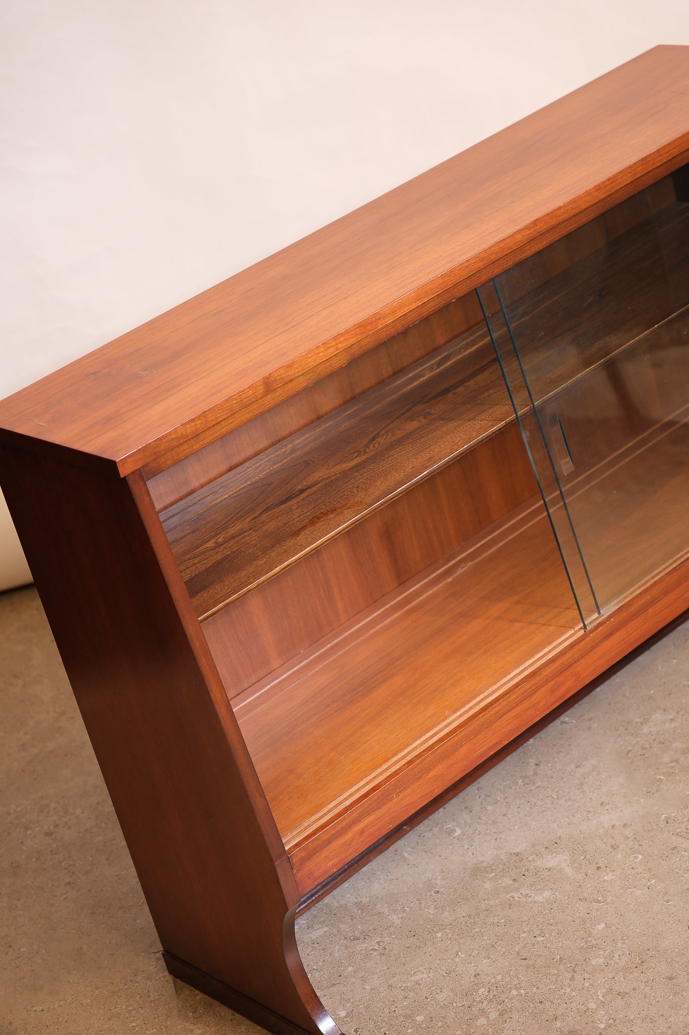 MCM Walnut Glass Cabinet By Knetchel